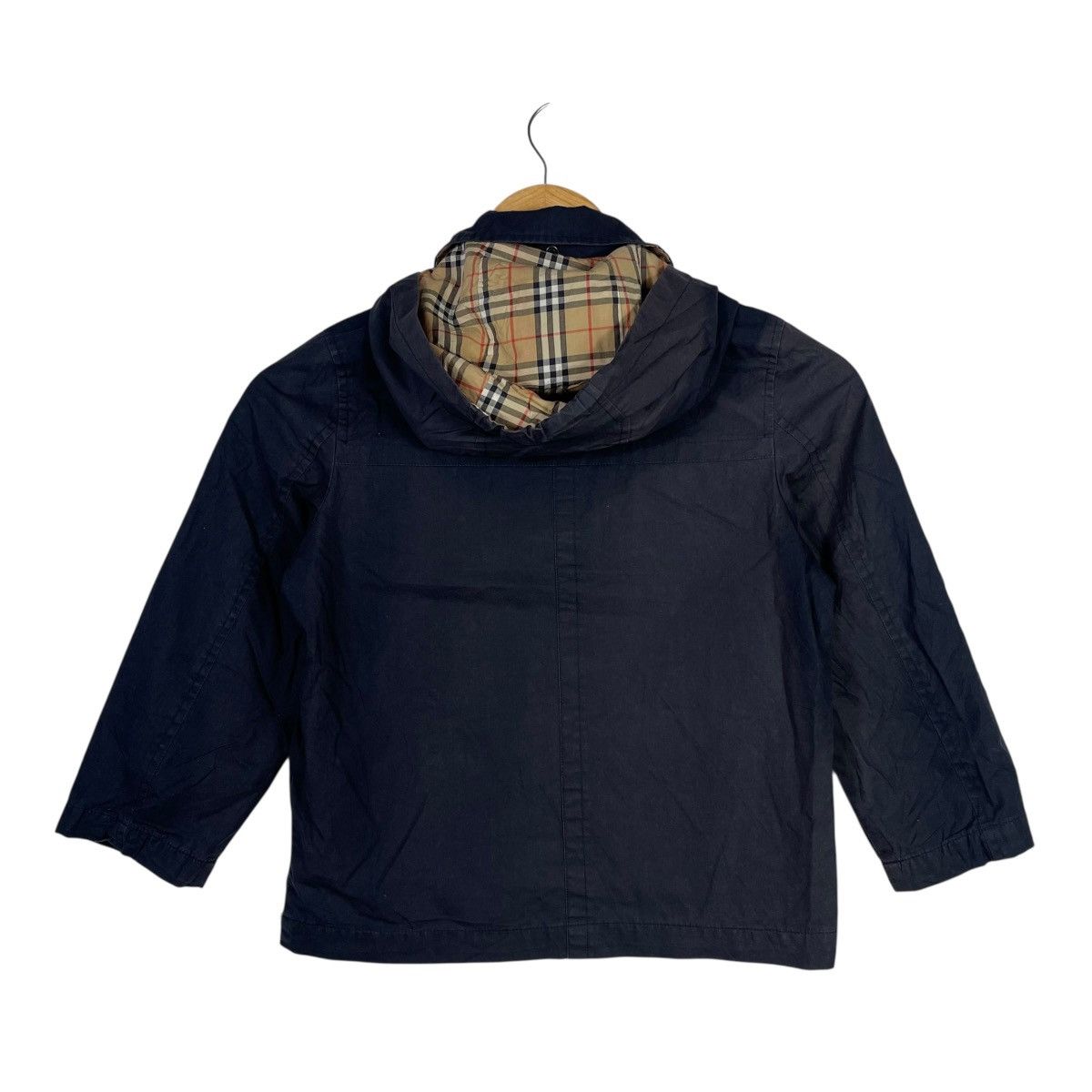 Burberry Vintage Burberry Kids Hooded Jacket Nova Check Navy Zip Up Size US XXS / EU 40 - 4 Thumbnail
