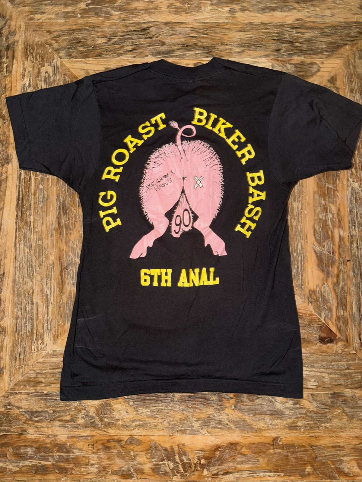 Harley Davidson 6TH ANAL Biker Bash Hawg Wild 1990 “check sack” Size US S / EU 44-46 / 1 - 2 Thumbnail