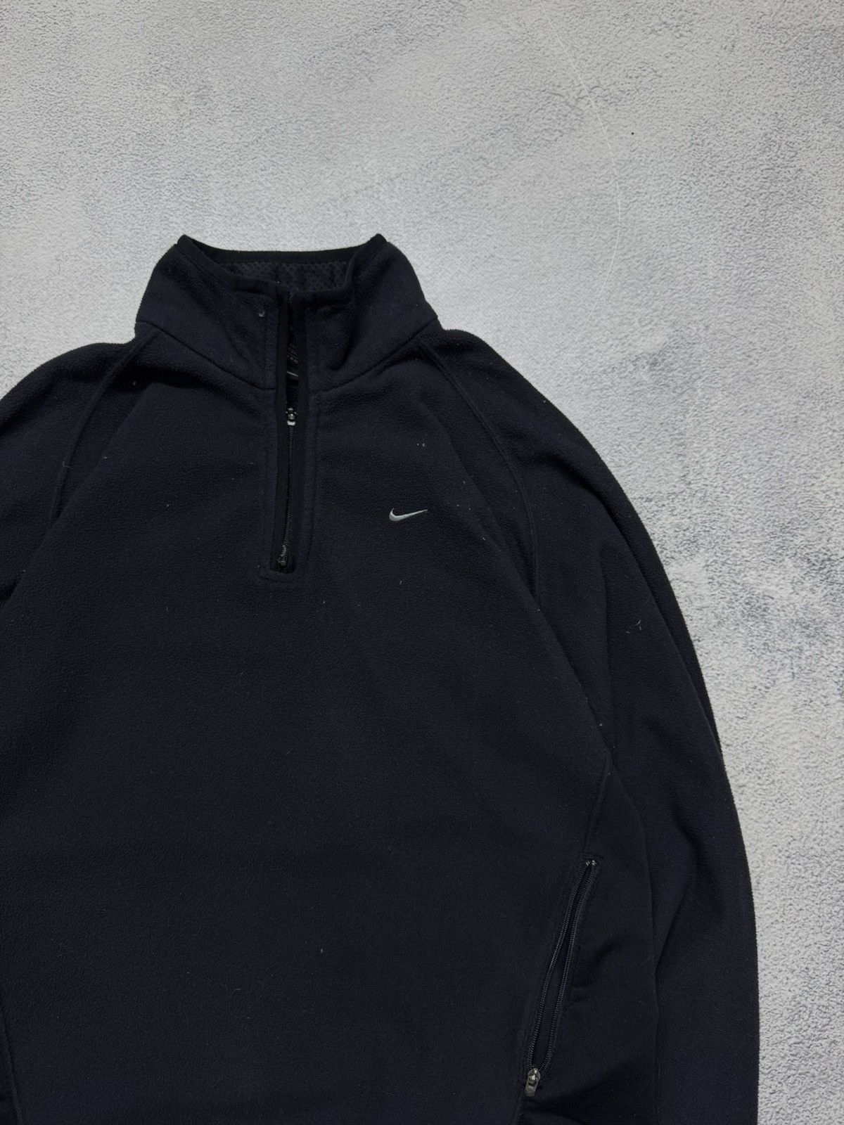 Nike Vintage Y2k Nike Fleece Swoosh 1/4 Zip Sweatshirt 90’s Size M / US 6-8 / IT 42-44 - 2 Thumbnail