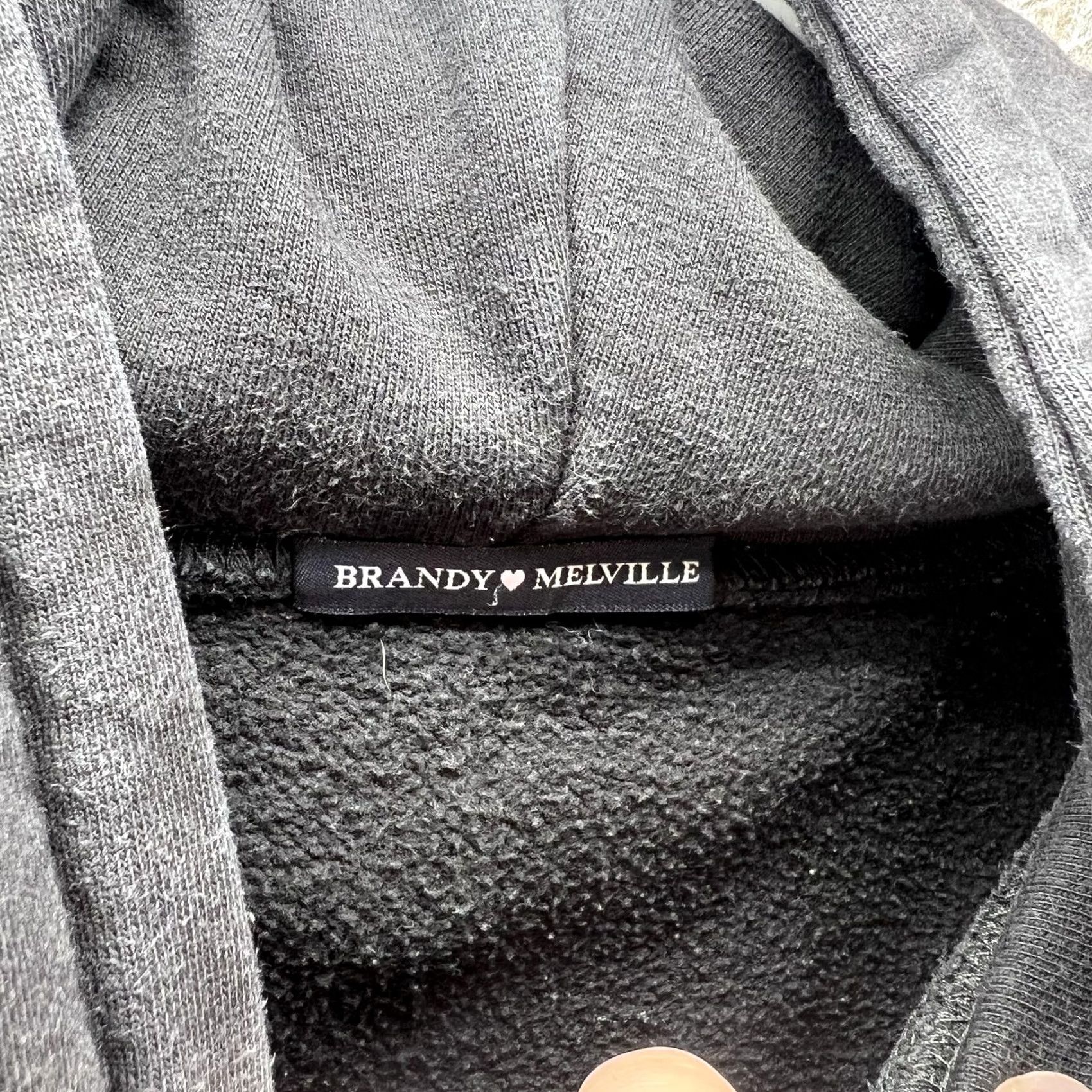 Brandy Melville VINTAGE Brandy Melville Hoodie Womens L Black Butterfly Embroidered Sweatshirt Size L / US 10 / IT 46 - 7 Thumbnail