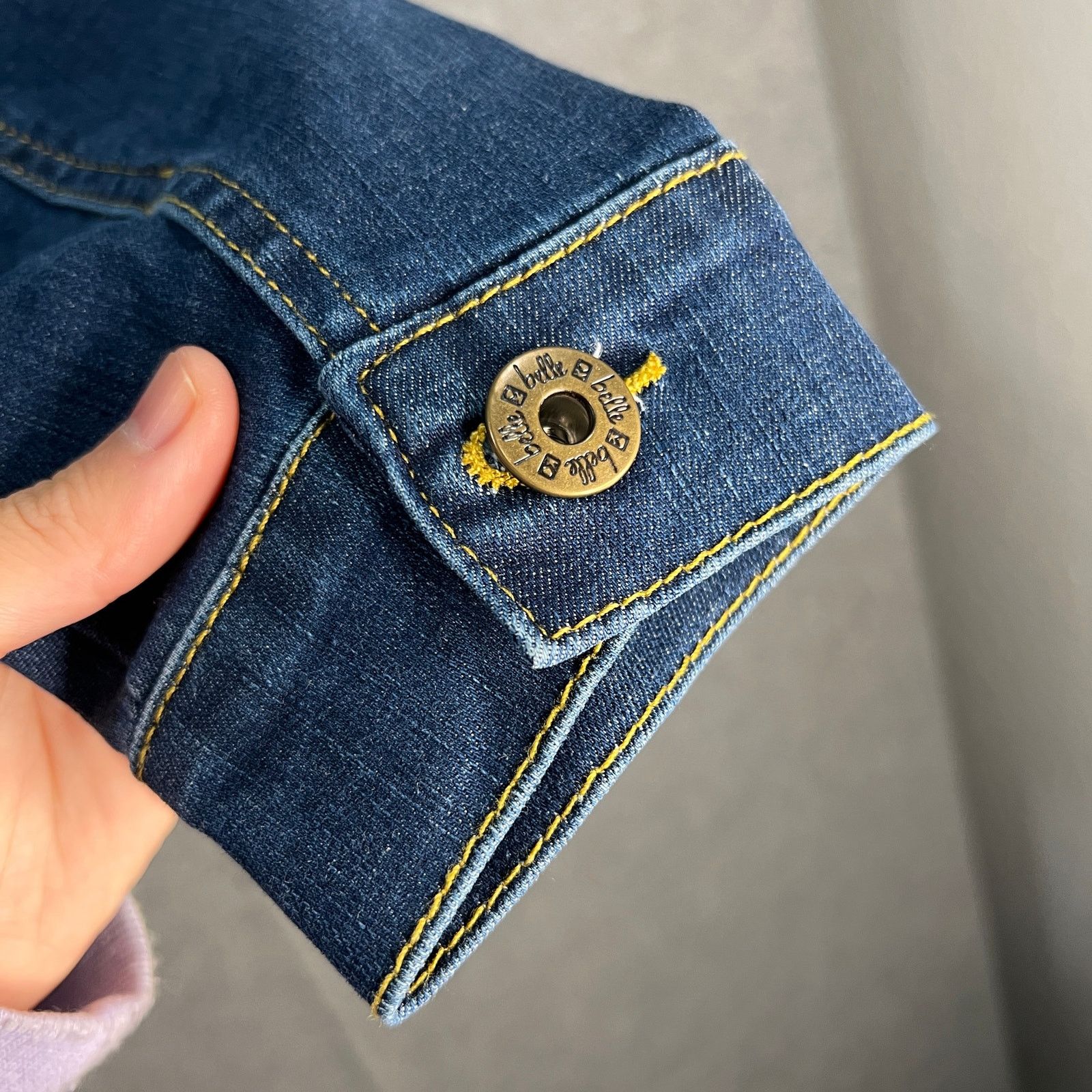 Other Belle by Kim Gravel Distressed Denim Jacket with Frave Size S / US 4 / IT 40 - 12 Thumbnail