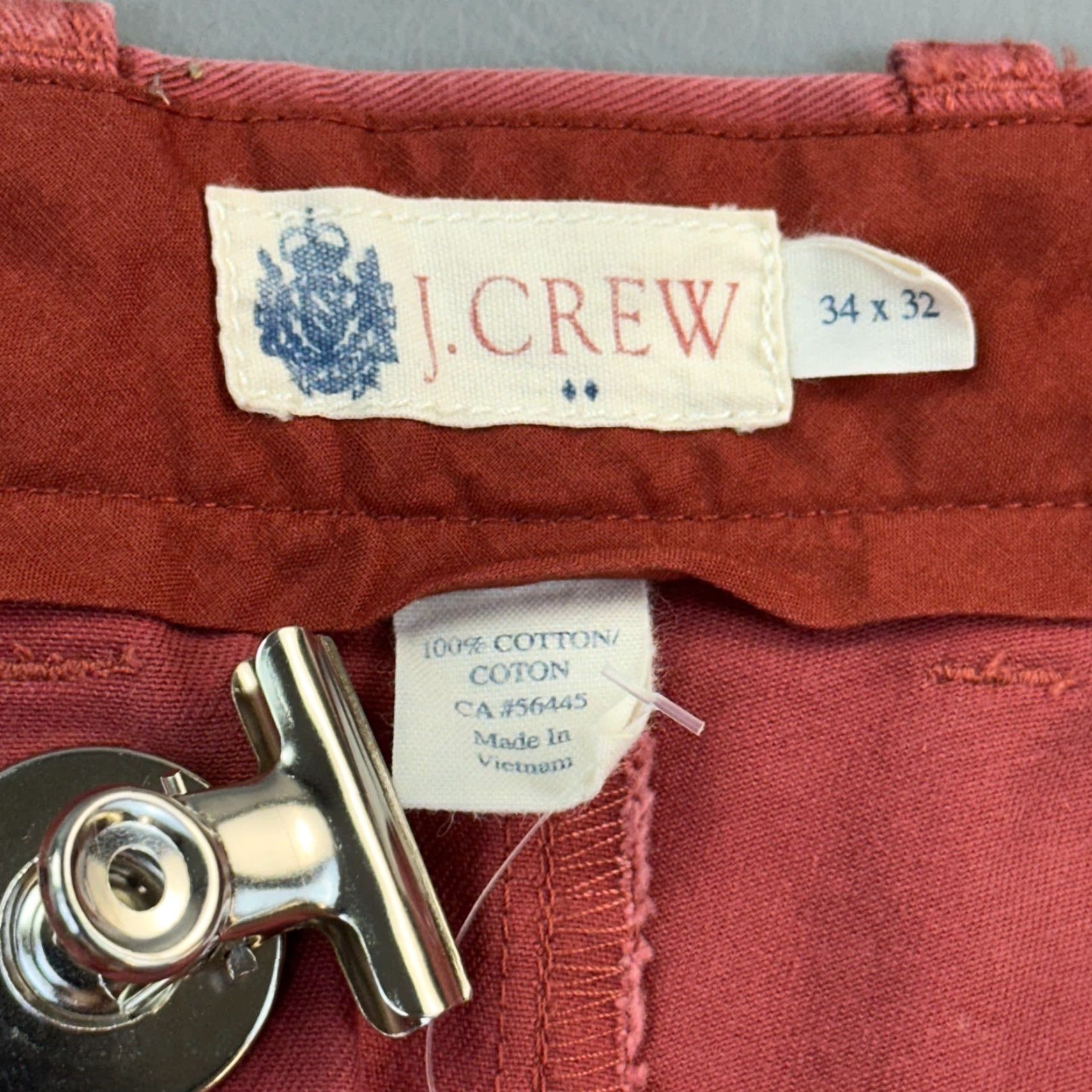 J.Crew VINTAGE J.CREW Pants Mens 34x32 Old Red Bleecker Athletic Fit Casual NWT Size US 34 / EU 50 - 6 Thumbnail
