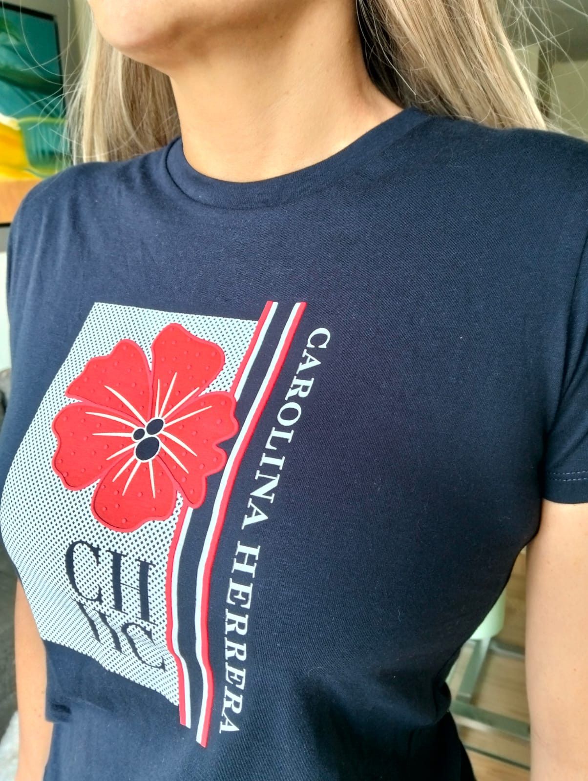 Carolina Herrera 💥Carolina Herrera Pima Cotton Blue Tshirt Size M / US 6-8 / IT 42-44 - 2 Thumbnail