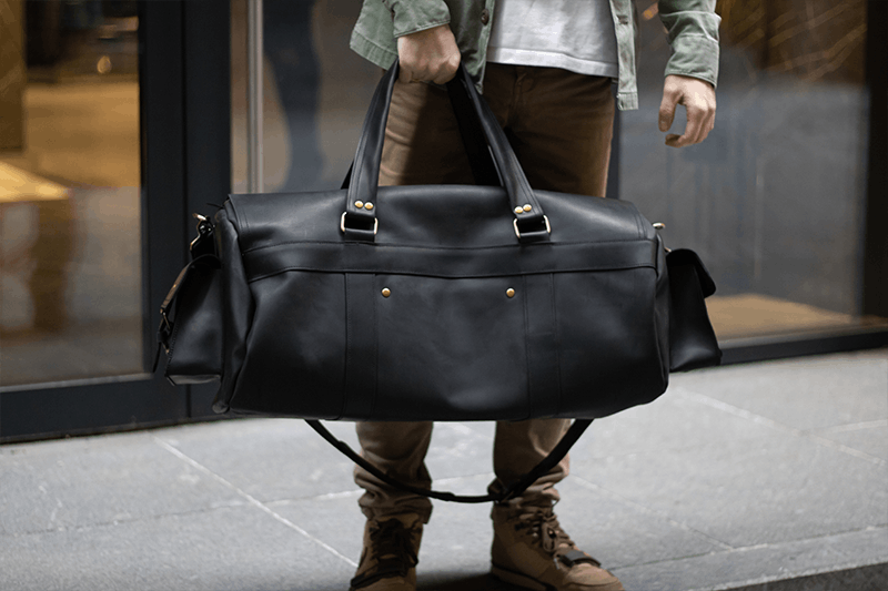 Handmade Leather travel bag "BISON" Size ONE SIZE - 3 Thumbnail