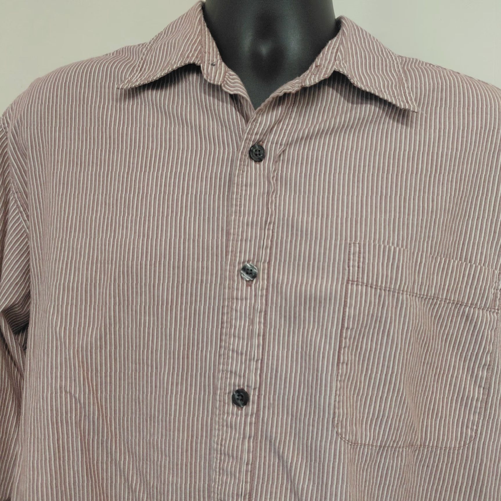 Levi's Levi’s Shirt Men’s L Burgundy & Ivory Long Sleeve Button-Up Casual, Workwear, Travel Size US L / EU 52-54 / 3 - 4 Thumbnail