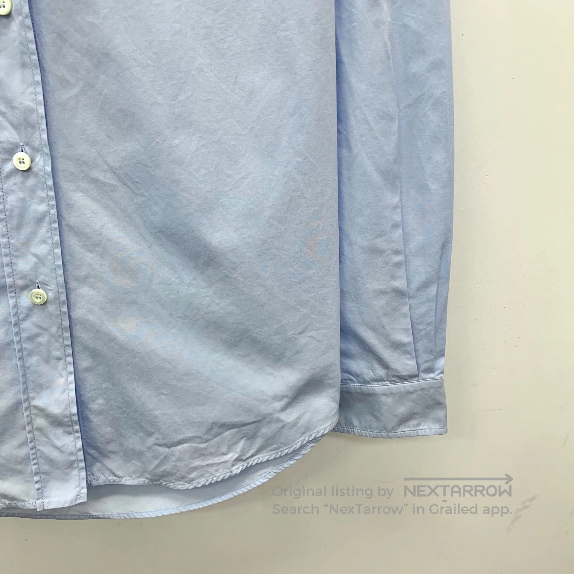 Miu Miu Miu Miu Light blue logo embroidered cotton collar long-sle Size XS / US 0-2 / IT 36-38 - 4 Thumbnail
