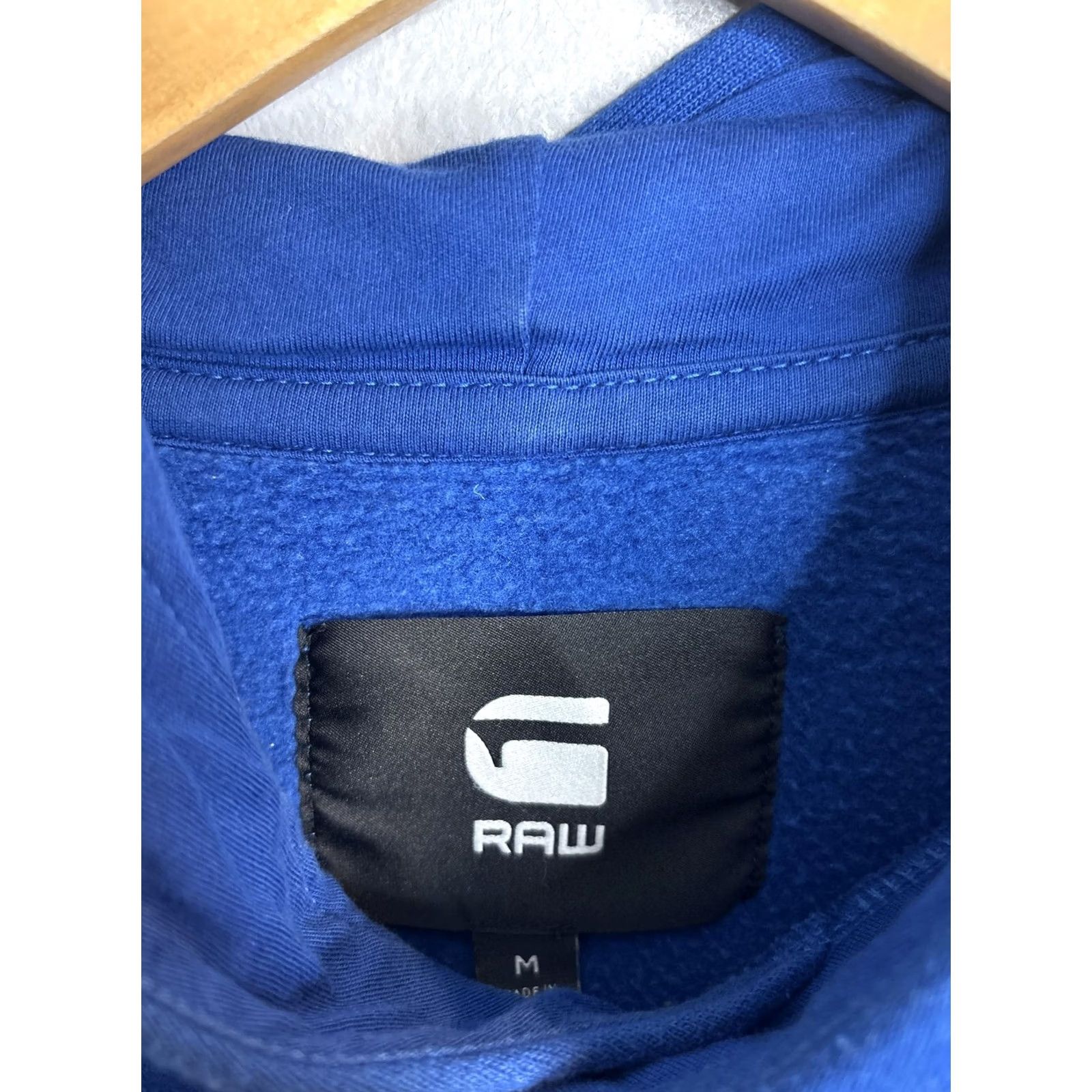 Vintage G-Star RAW Hoodie Mens Medium Blue Pullover Spell Out Logo Sweatshirt Casual Size US M / EU 48-50 / 2 - 3 Thumbnail