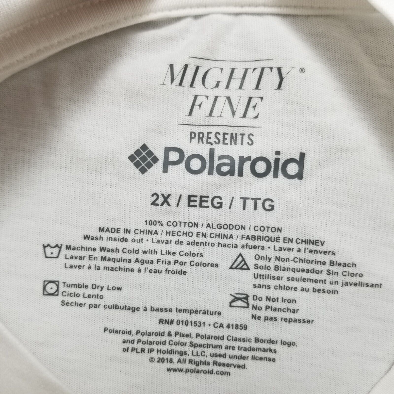 Polaroid Polaroid Shirt Womens 2X Boxy Short Sleeve Rainbow Spell Out Size ONE SIZE - 7 Thumbnail