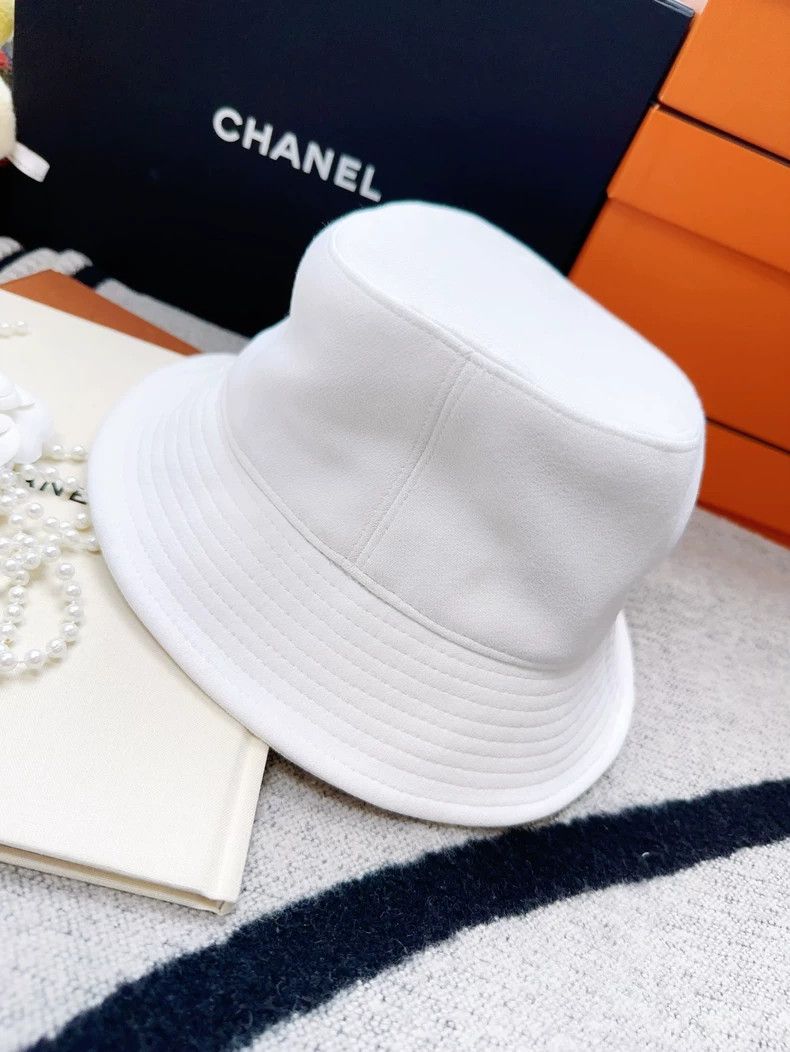 Chanel Chanel SizeM White printed blue logo fisherman's hat Size ONE SIZE - 3 Thumbnail