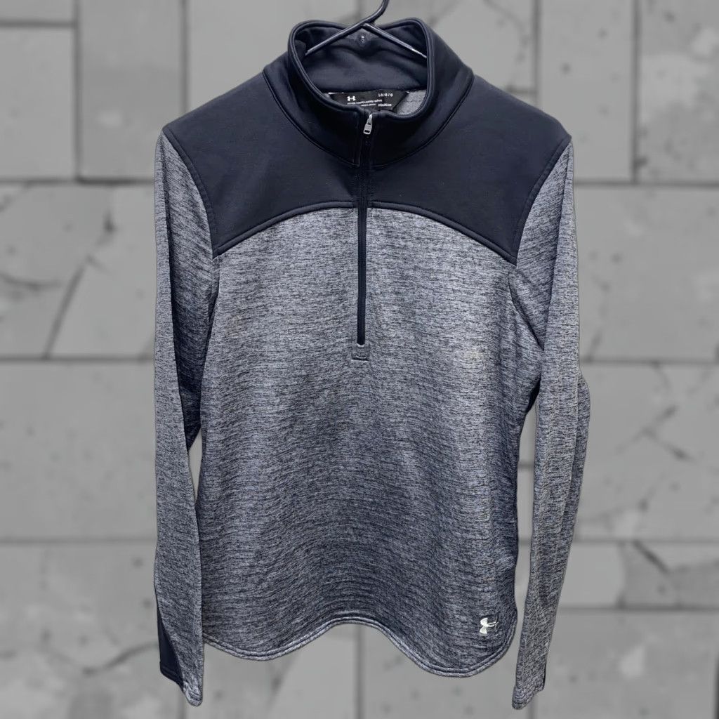 Under Armour Under Armour Jacket Women Size L 1/2 Zip Pullover Gray/Black Track Activewear Regular Size L / US 10 / IT 46 - 1 Thumbnail