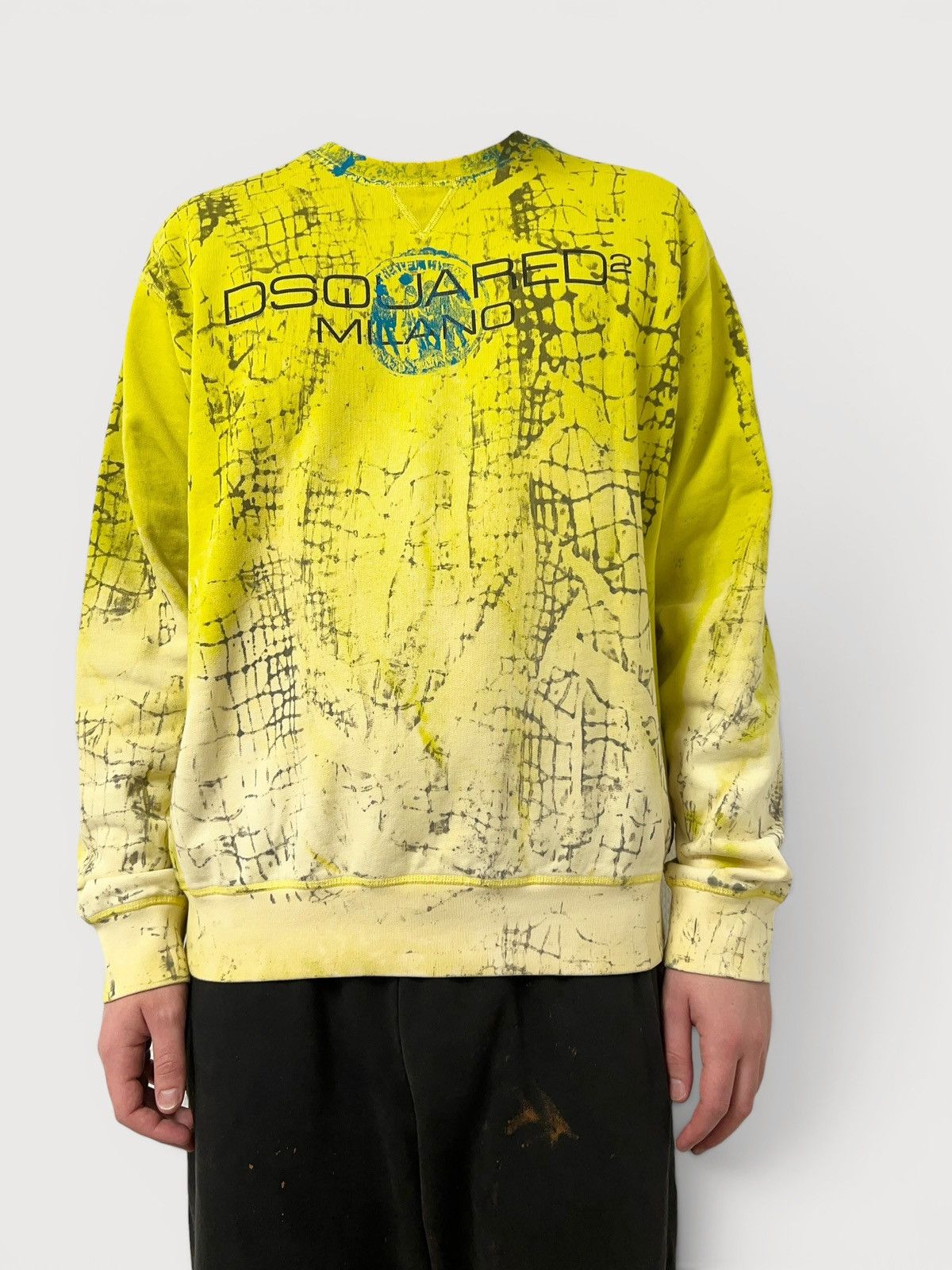 Dsquared2 SS2020 Milano Logo Bleach Dyed Crewneck Size US XL / EU 56 / 4 - 3 Thumbnail