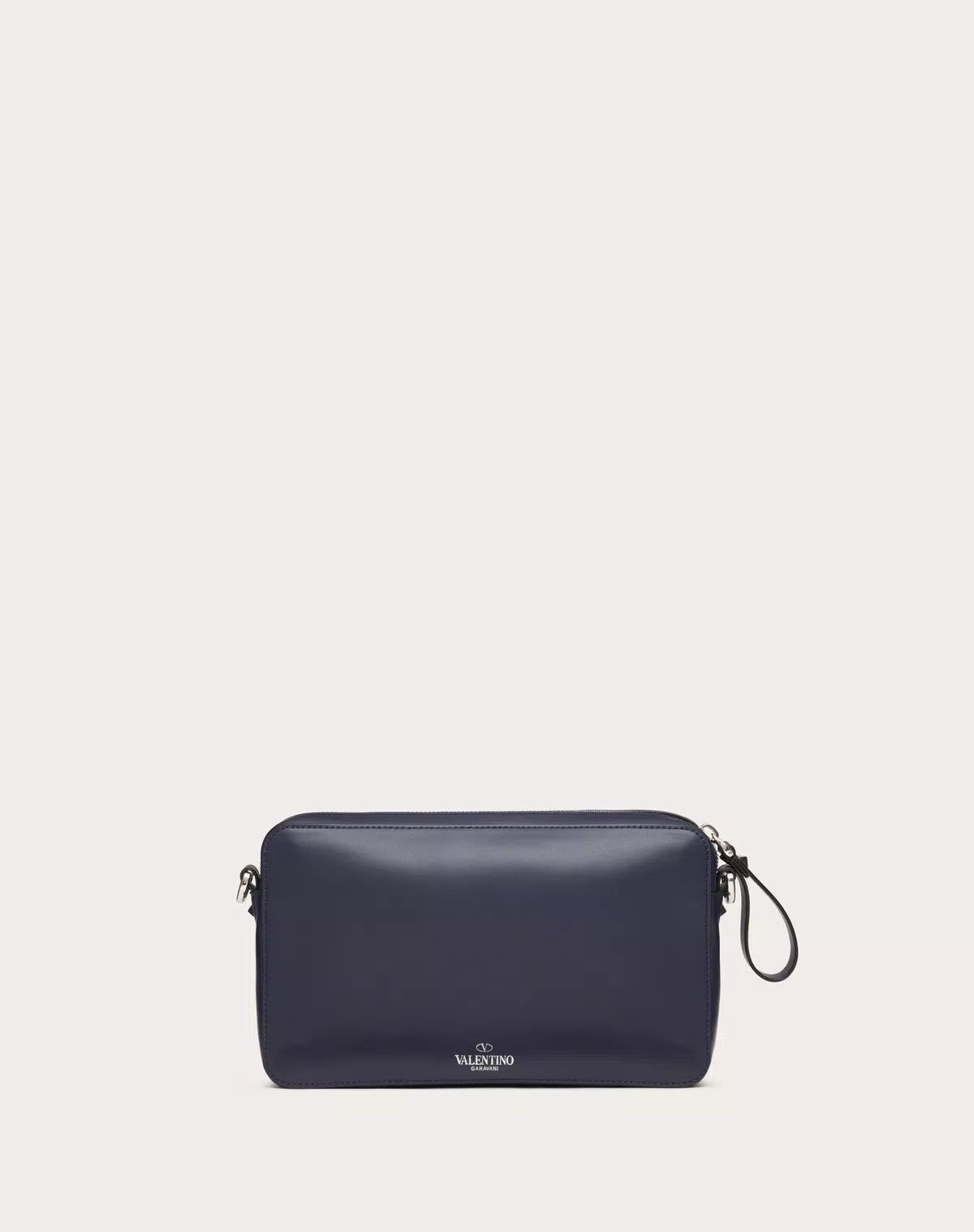 Valentino oc11z0725 Size: OS/ Vltn Leather Crossbody Bag in Navy Blue Size ONE SIZE - 3 Thumbnail