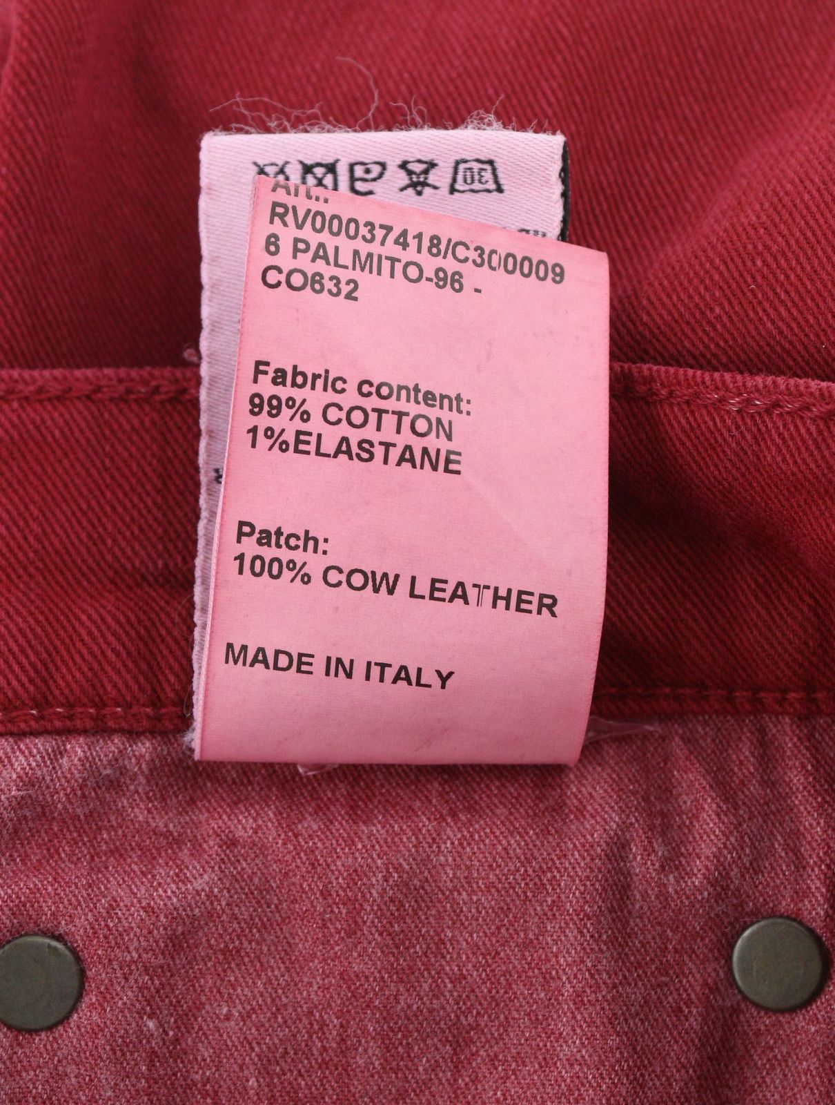 R13 JANE 27 Vivid Red Stretch Slim Straight Fit Pants 85772 Size 27" / US 4 / IT 40 - 11 Thumbnail