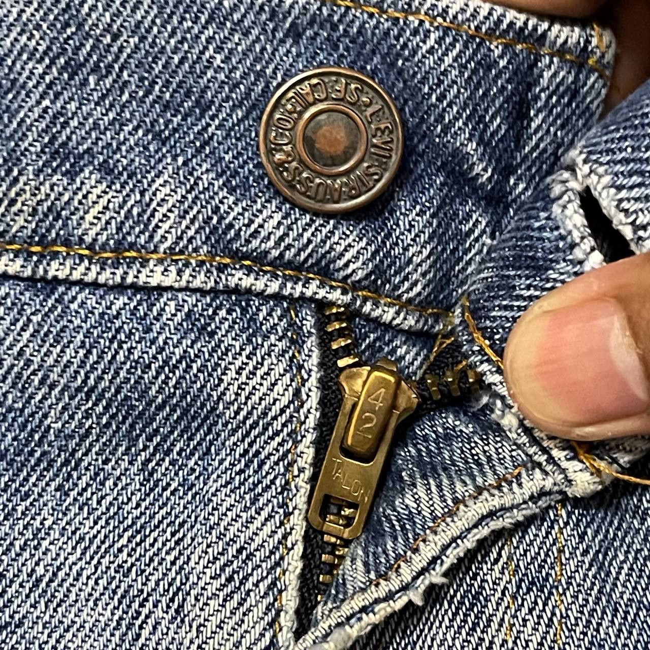 Levi's Vintage 70's Levis Orange Tab Denim Jeans Size US 35 - 7 Thumbnail