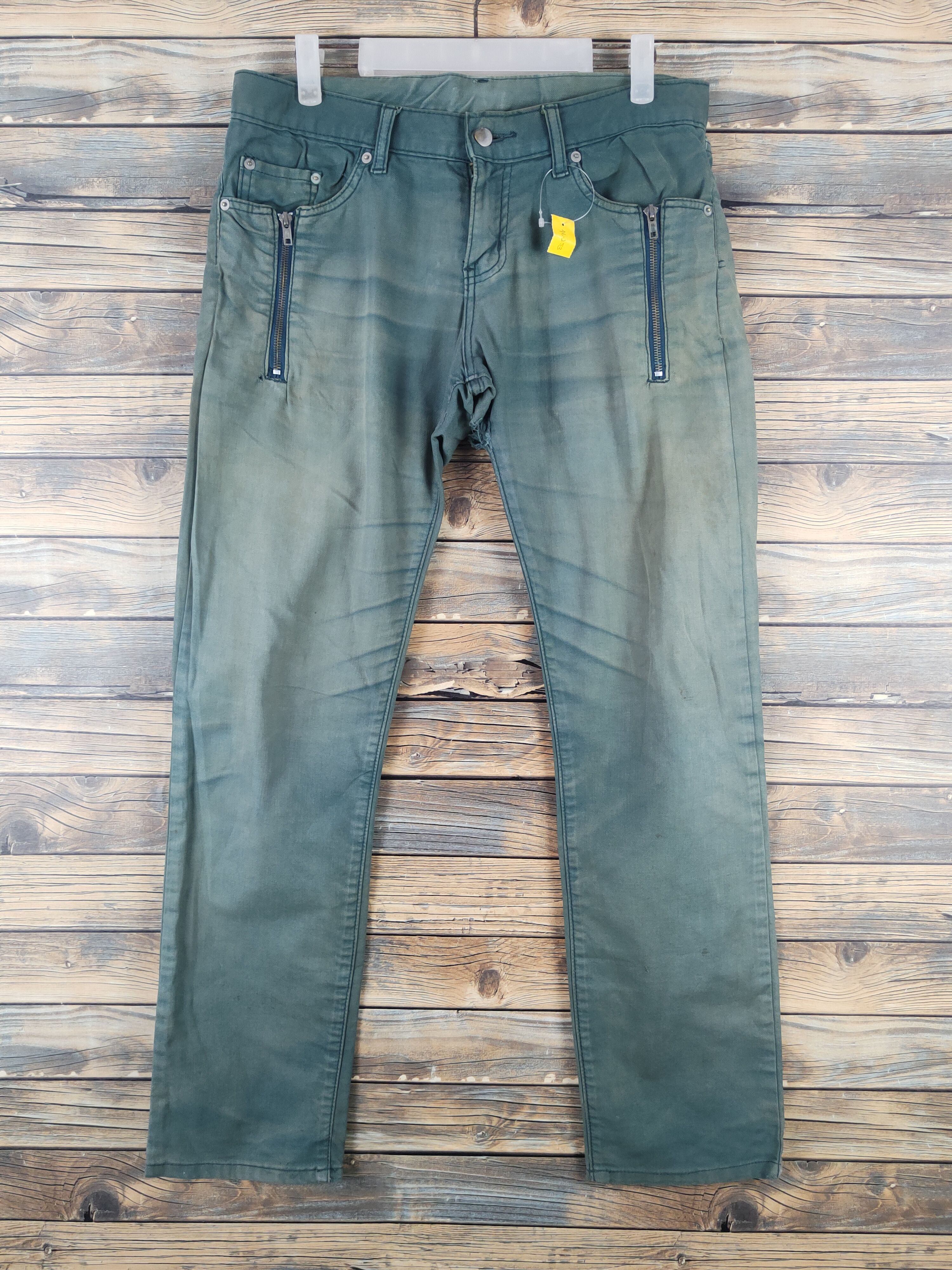 Japanese Brand DL Japanese Brand Green Multipocket Casual Pants #46-253T Size US 33 - 1 Thumbnail