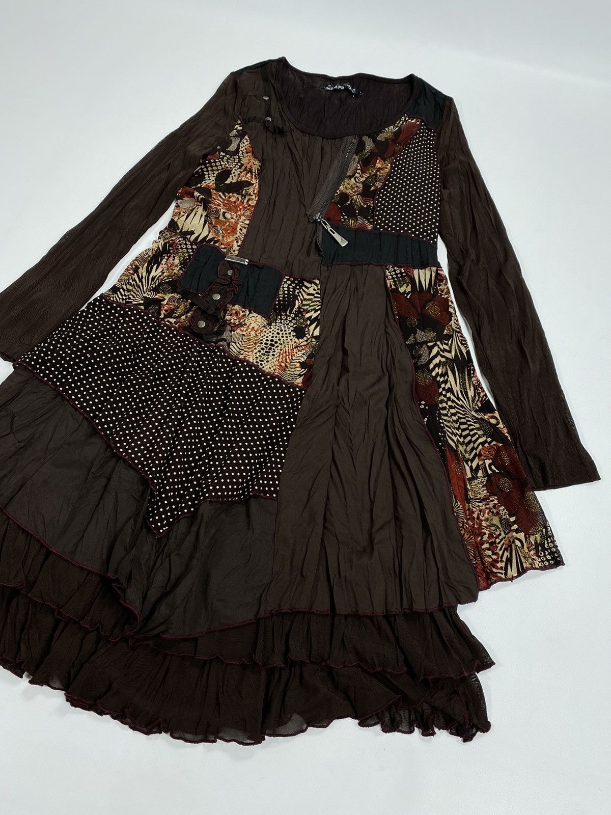 Other LASTDROP🔥Y2K Crazy Shrunken Asymmetrical Abstract Dress Mesh Size M / US 6-8 / IT 42-44 - 3 Thumbnail