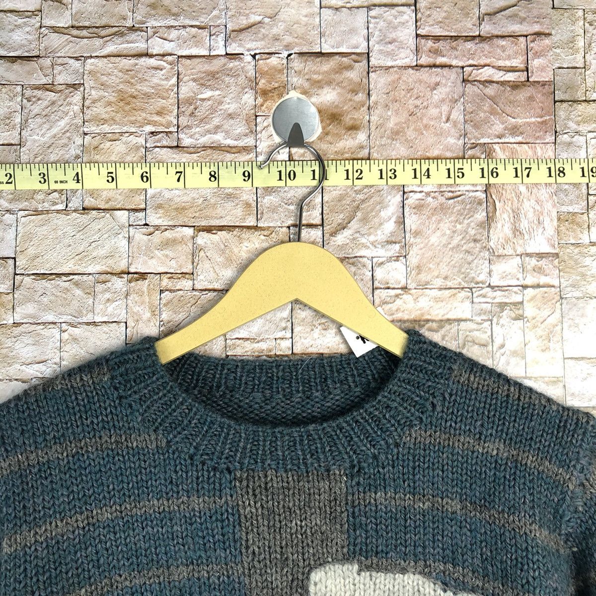 Homespun Knitwear × Japanese Brand × Solid and Striped Japan koala vintage stripe Green Knitwear #A717 Size S / US 4 / IT 40 - 4 Thumbnail