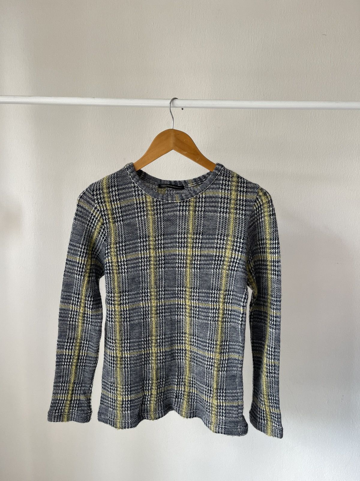 Y's × Yohji Yamamoto Yohji Yamamoto Plaid Wool Knitwear Size US XS / EU 42 / 0 - 2 Thumbnail