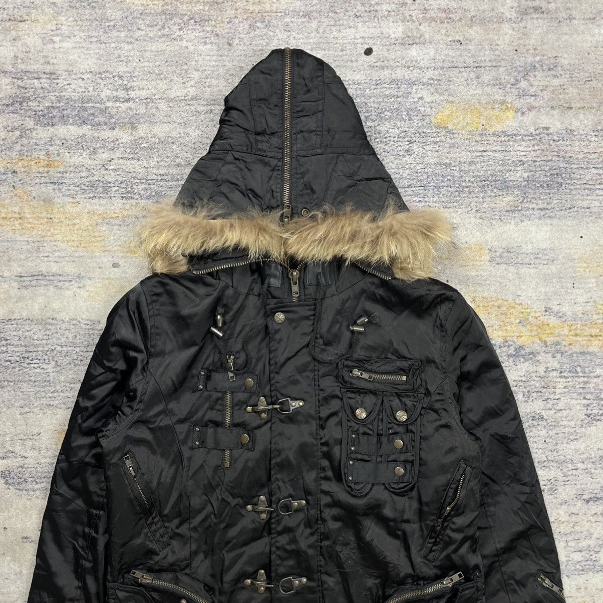 If Six Was Nine × Japanese Brand × Le Grande Bleu (L.G.B.) Midas Fur hoodie studded multi pocket jacket vkei style Size US M / EU 48-50 / 2 - 7 Thumbnail