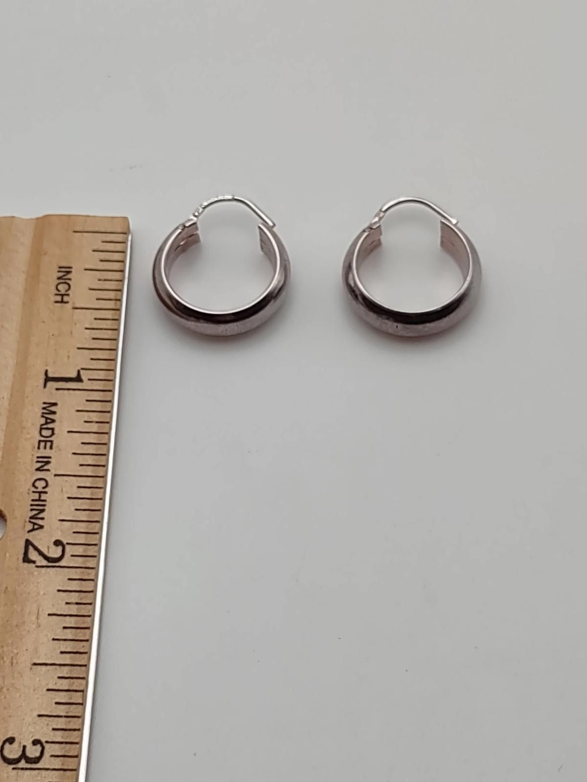 Sterling Silver Sterling Silver 925 Small Hinged Hoop Huggie Earrings Size ONE SIZE - 4 Thumbnail