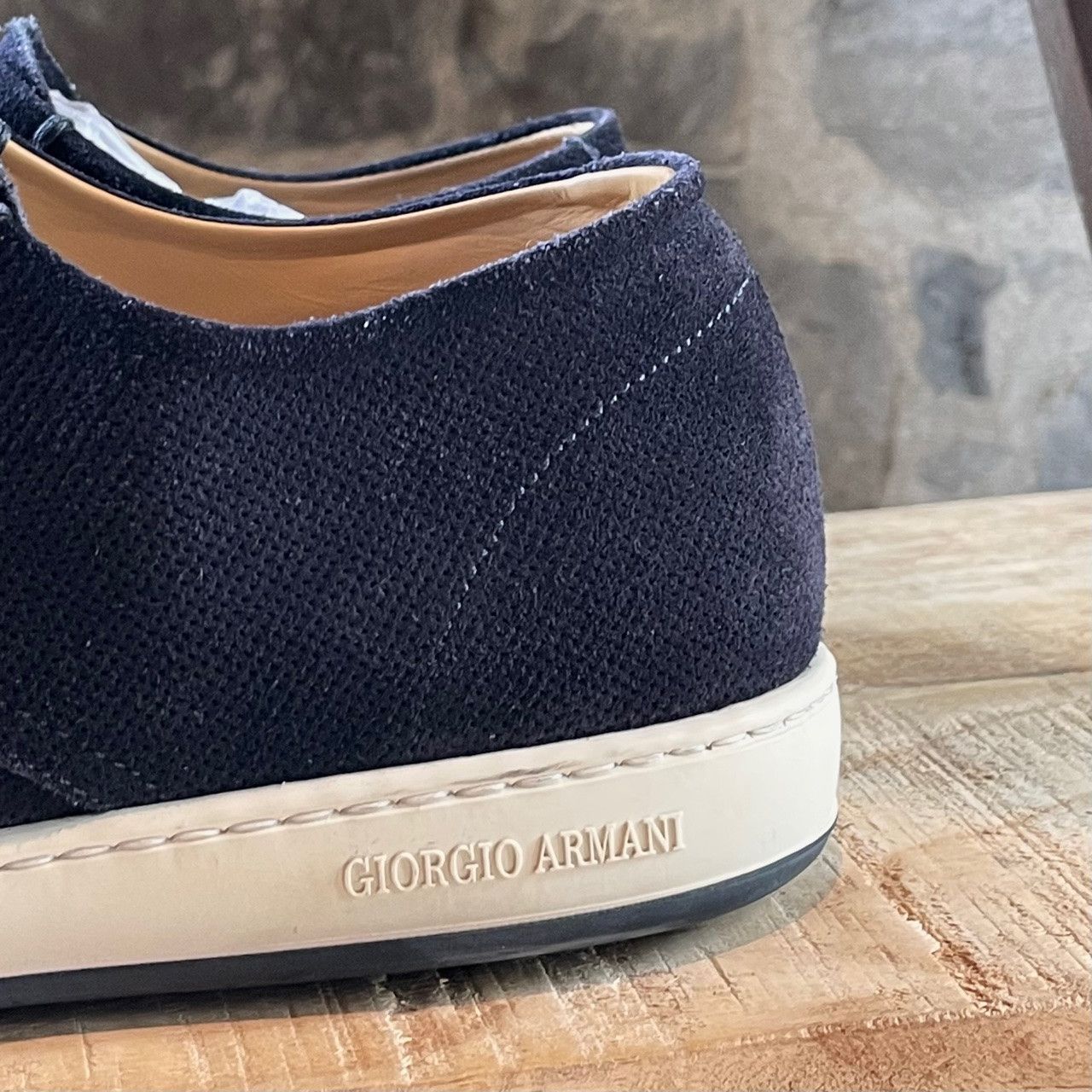 Giorgio Armani Giorgio Armani Navy Suede Sneakers Size US 7 / EU 40 - 6 Thumbnail