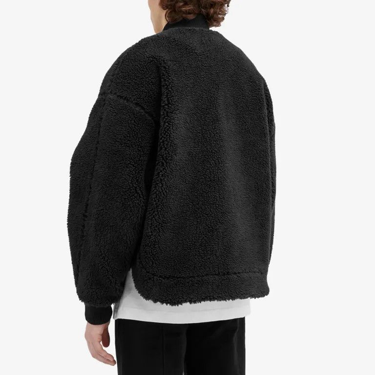 Cole Buxton Black Wool Fleece Bomber Jacket Size US L / EU 52-54 / 3 - 4 Thumbnail