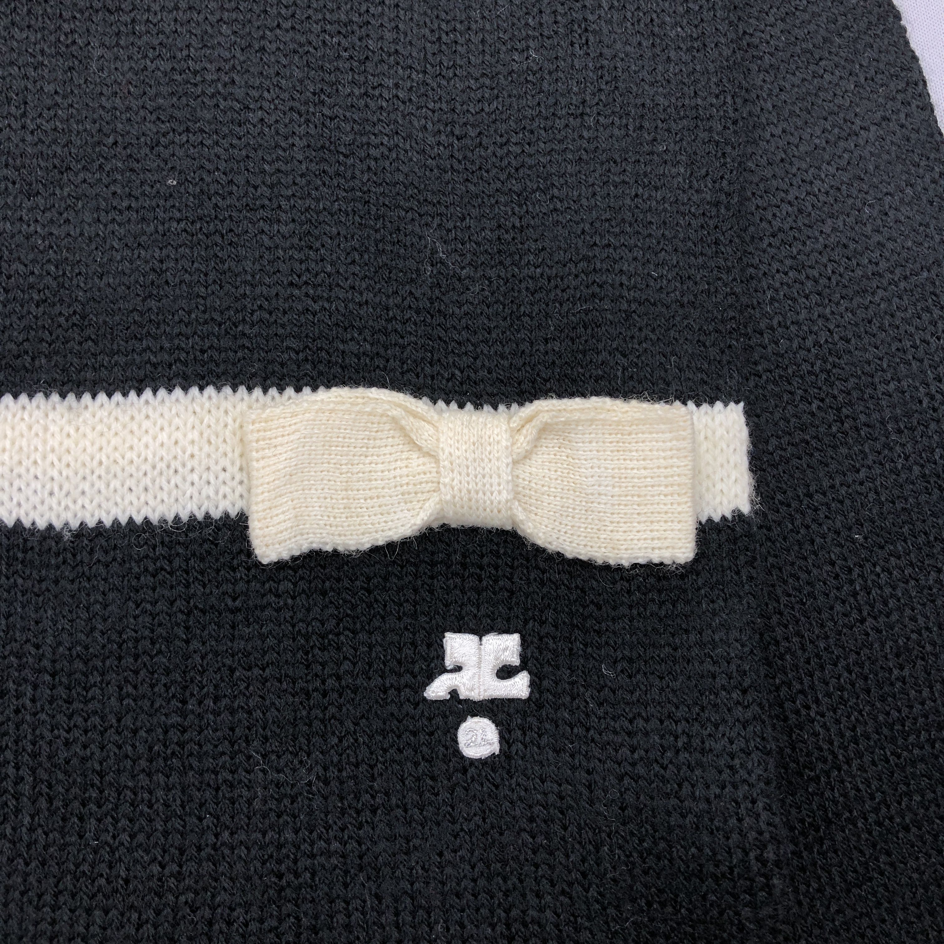 Courreges Vintage Courreges Scarf Ribbed Knit Wool Ribbon Scarves Size ONE SIZE - 4 Thumbnail