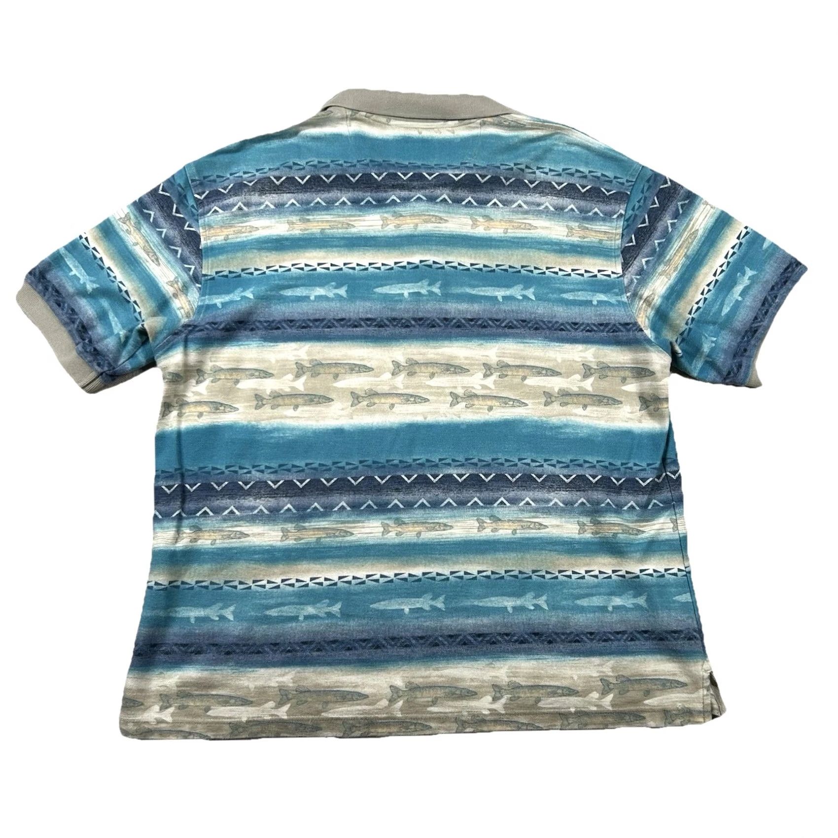Vintage Vintage Cabela'S Shirt Mens L Polo All Over Print Fish Nature Outdoors Canada Size US L / EU 52-54 / 3 - 2 Thumbnail