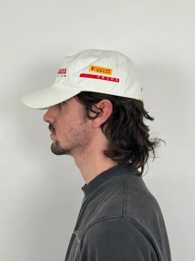 Prada Prada Luna Rossa Pirelli White Logo Racing Cap Size ONE SIZE - 3 Thumbnail