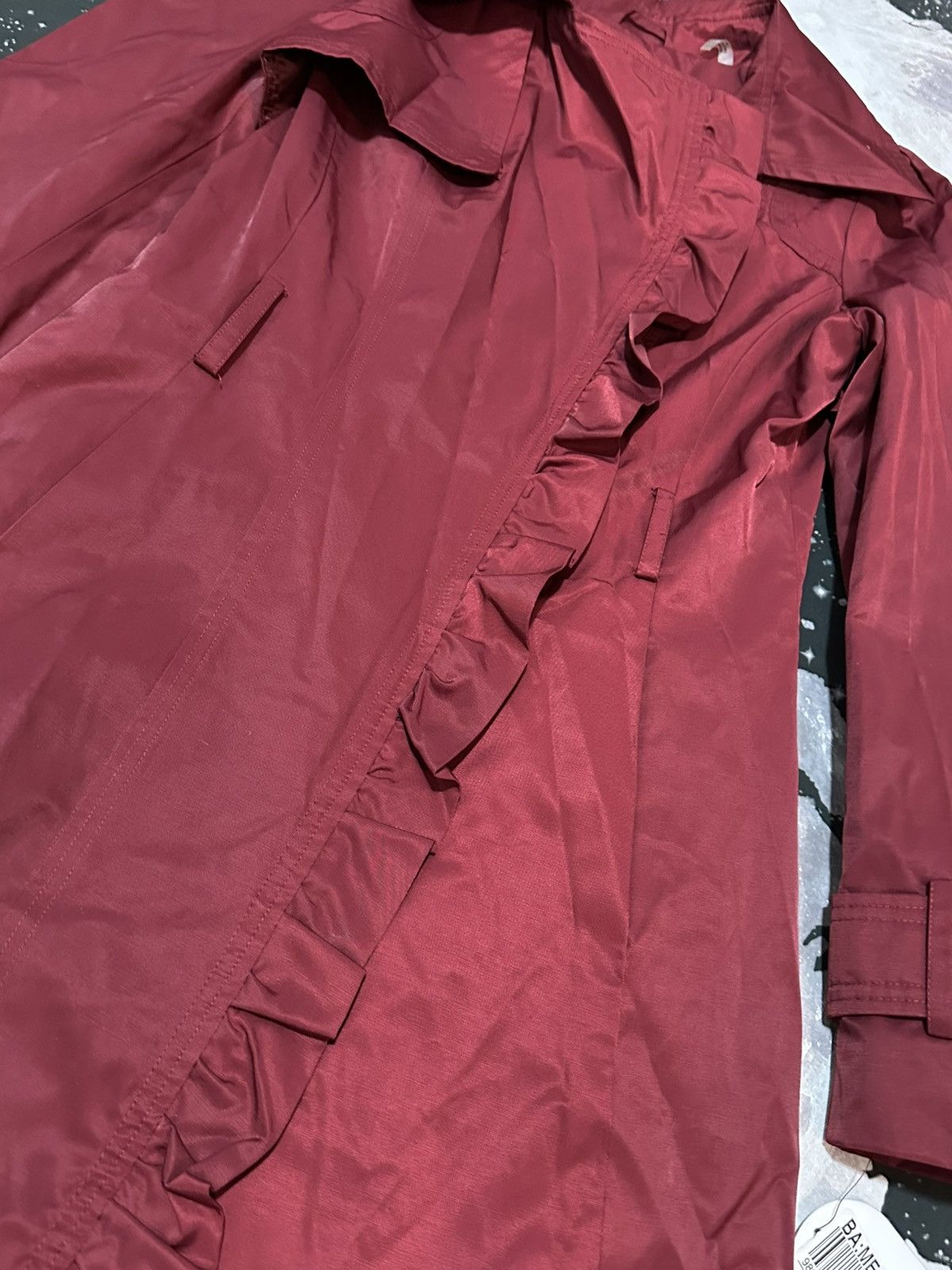 Jessica Simpson Jessica Simpson Crimson Ruffle Trench Coat Size M / US 6-8 / IT 42-44 - 2 Thumbnail