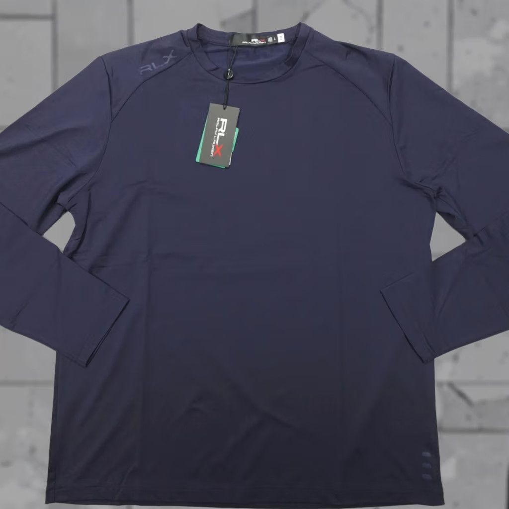 RLX Ralph Lauren RLX Ralph Lauren L/S Pullover Top Navy Men M Lightweight Nylon - Shirt, Ralph Lauren Performance, Activewear, Golf, Logo, Regular Fit Size US M / EU 48-50 / 2 - 1 Thumbnail