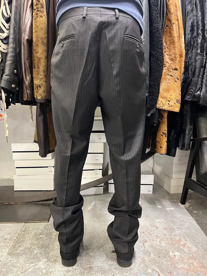 Gucci 2000s Gucci Dark Grey Wool Striped Tailored Pants Size US 32 / EU 48 - 4 Thumbnail