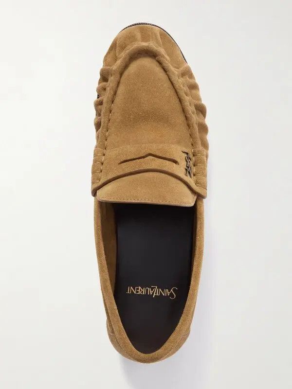 Saint Laurent Paris os11x0126 Le Loafer Suede Loafers in Brown Size US 9 / IT 39 - 5 Thumbnail