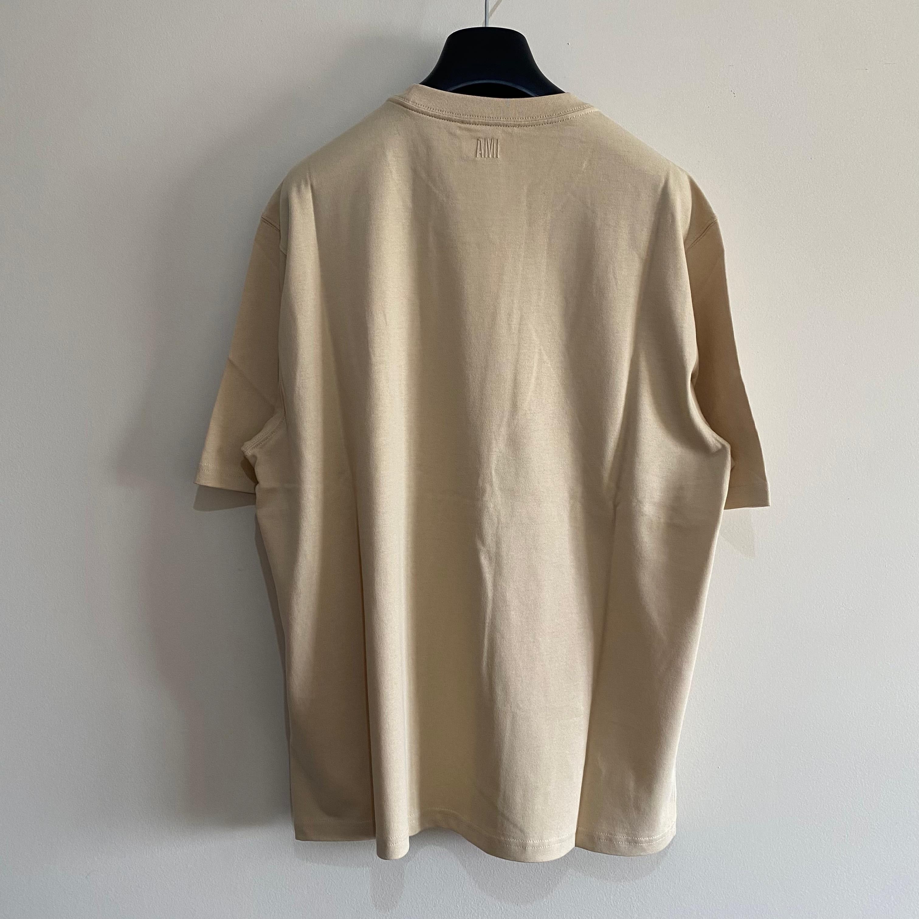 AMI Beige Tonal Embroidered Ami de Couer Logo T-Shirt Size US M / EU 48-50 / 2 - 8 Thumbnail