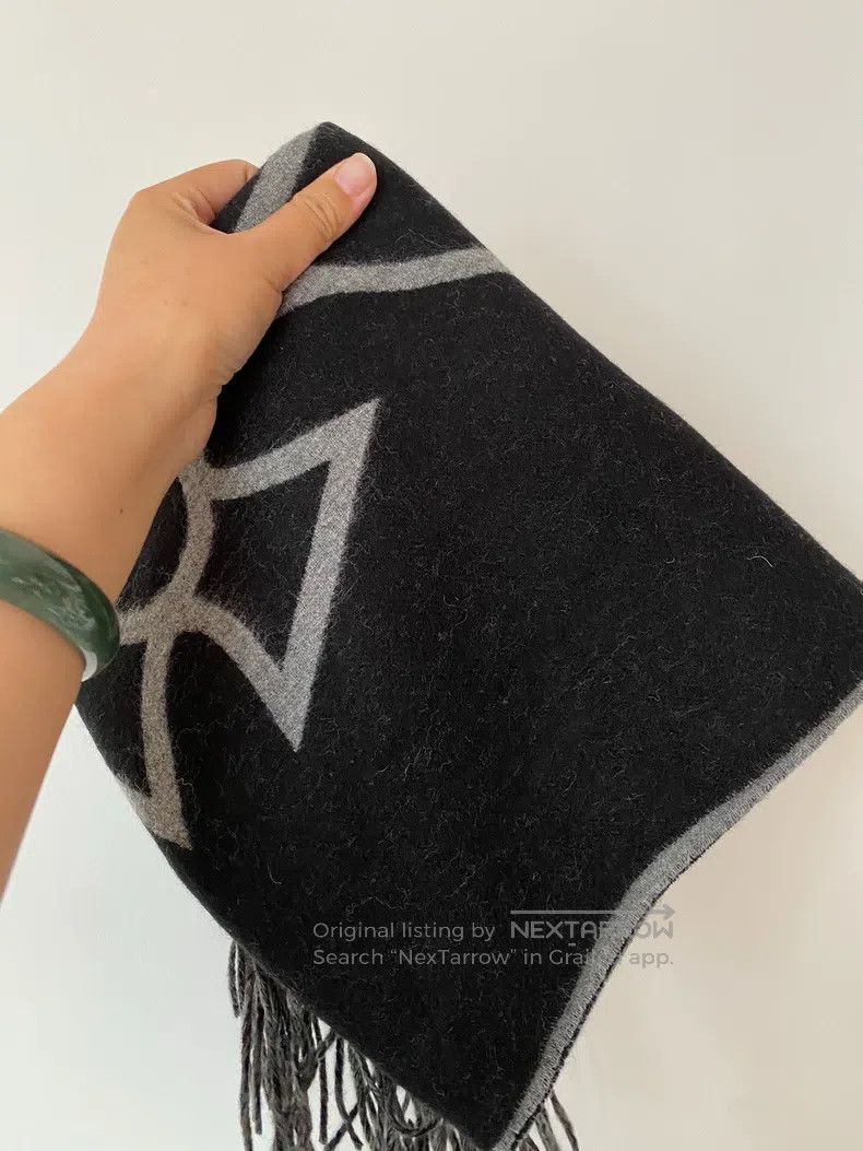 Vivienne Westwood Vivienne Westwood Saturn pattern fringed wool scarf Size ONE SIZE - 2 Thumbnail