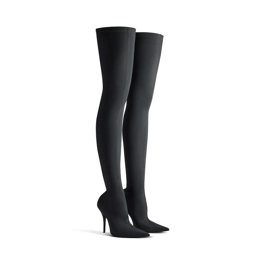 Balenciaga o1w1db10526 Knife Over-The-Knee Boots in Black Size US 5 / IT 35 - 2 Thumbnail