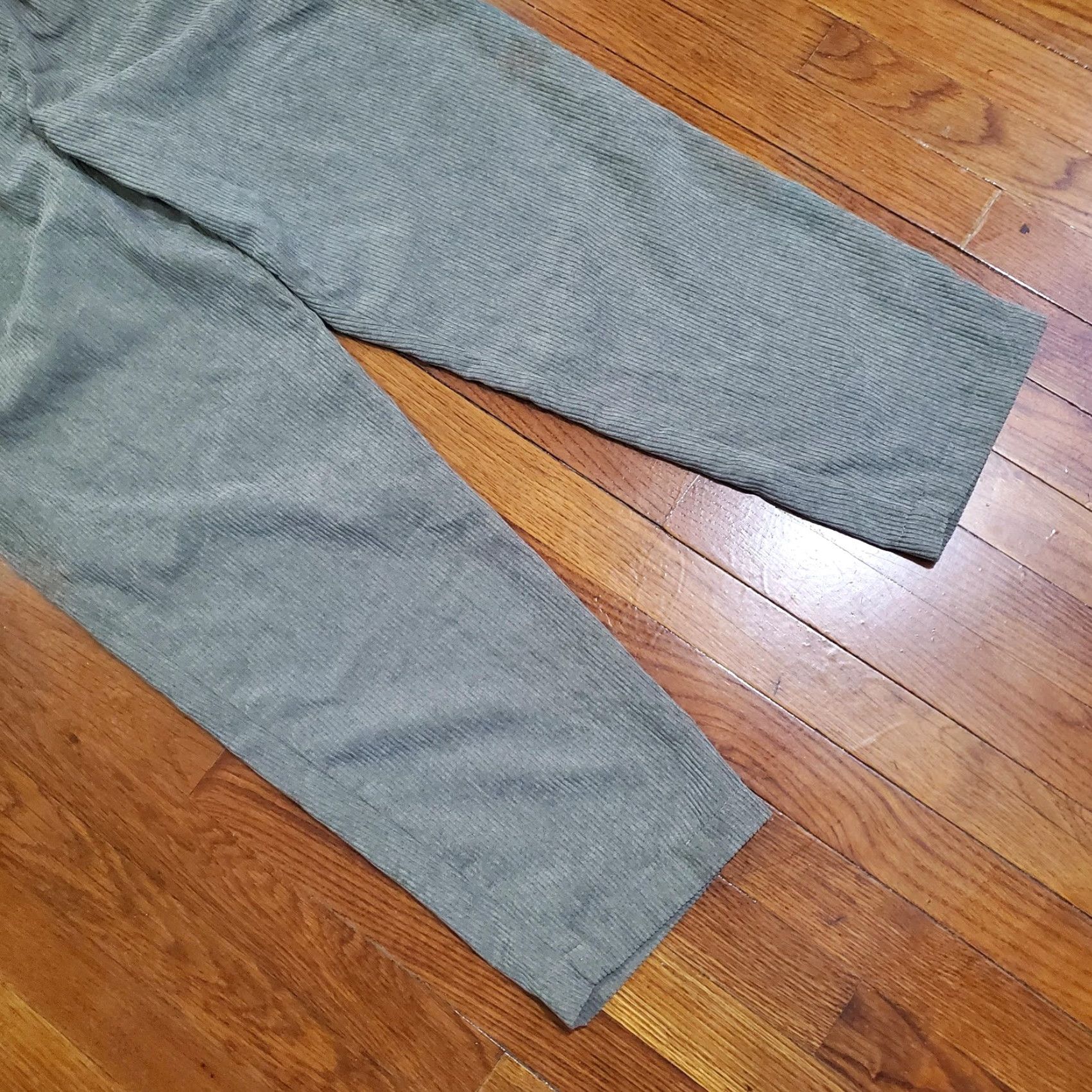 Madewell Madewell Pants Womens 4 Green Corduroy Pleated High Waist Tapered Dress Trousers Size 27" / US 4 / IT 40 - 5 Thumbnail