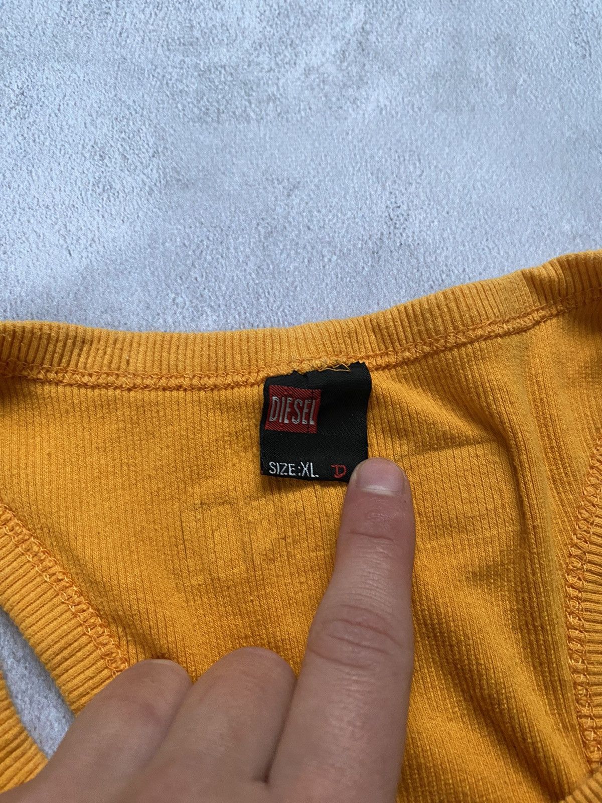 Diesel Mega Vintage Vest Diesel RARE Yellow BACK LOGO Size US XL / EU 56 / 4 - 4 Thumbnail