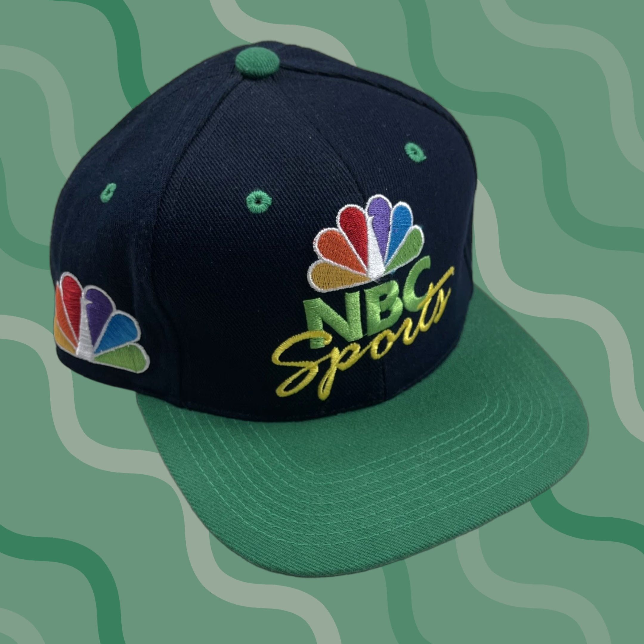 Sports Specialties VINTAGE Sports Specialties NBC Snapback Hat Black Adjustable Wool 90s Peacock Men Size ONE SIZE - 1 Thumbnail
