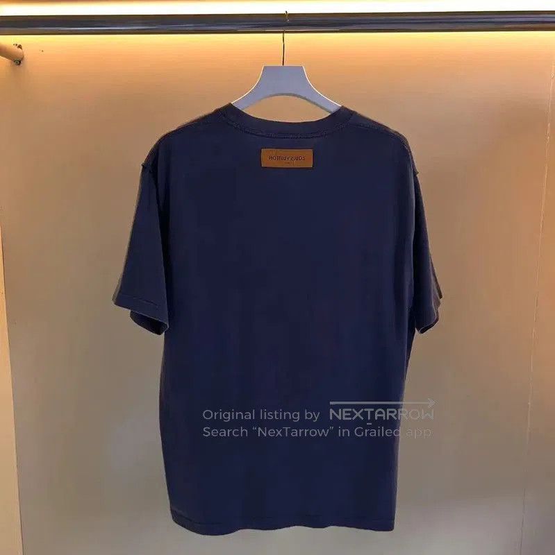 Louis Vuitton Louis Vuitton Men's XXL Navy Cotton T-Shirt . Size US XXL / EU 58 / 5 - 3 Thumbnail