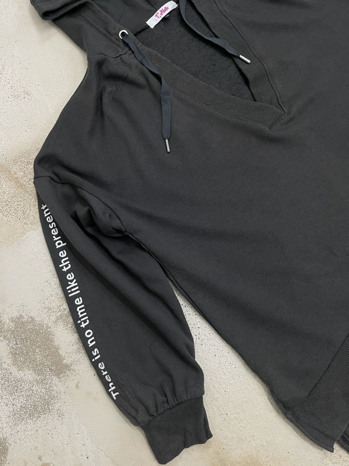 Japanese Brand Pink Latte There is not time like the present Crop Hoodie Size XS / US 0-2 / IT 36-38 - 4 Thumbnail