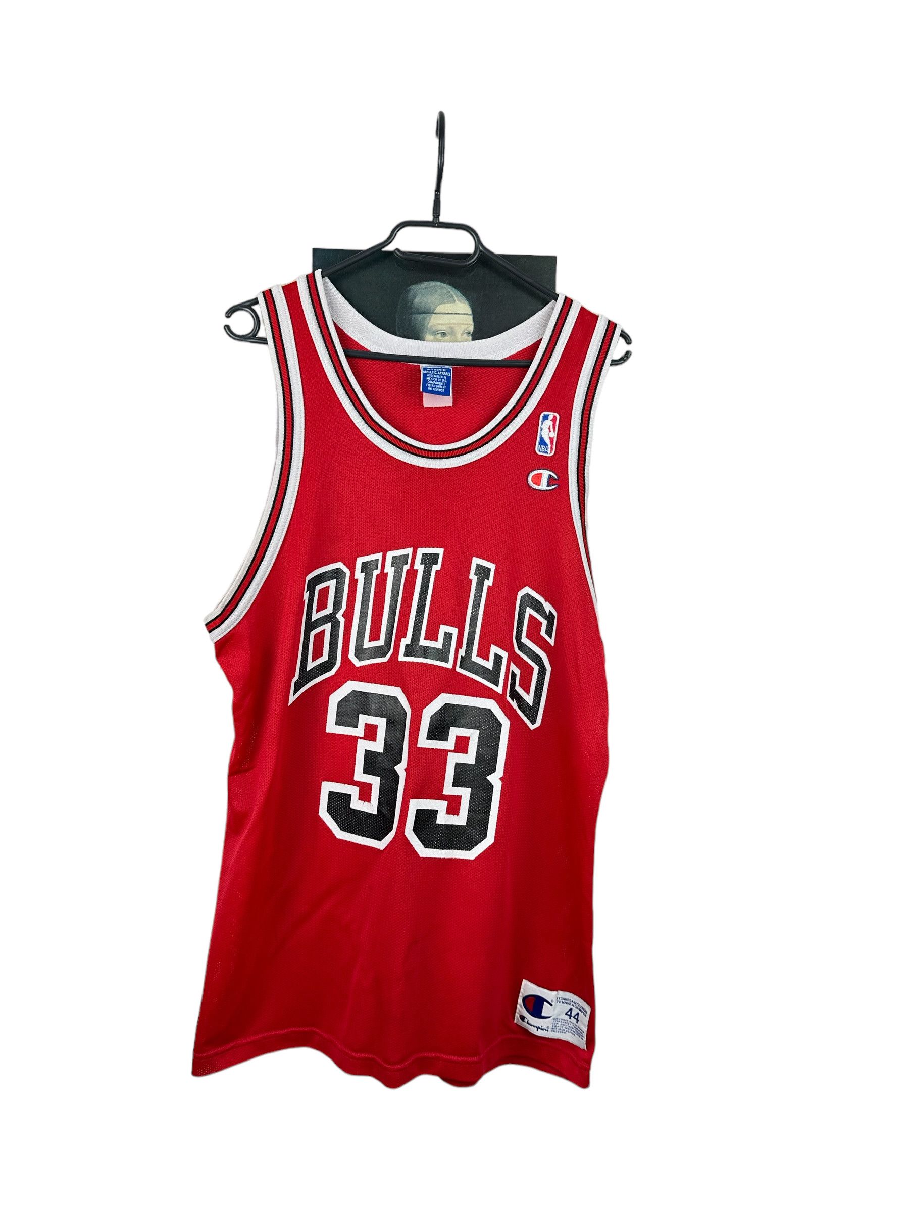 Champion × NBA × Vintage Vintage Pippen Chicago Bulls #33 Red Jersey NBA Rare Size US L / EU 52-54 / 3 - 1 Thumbnail
