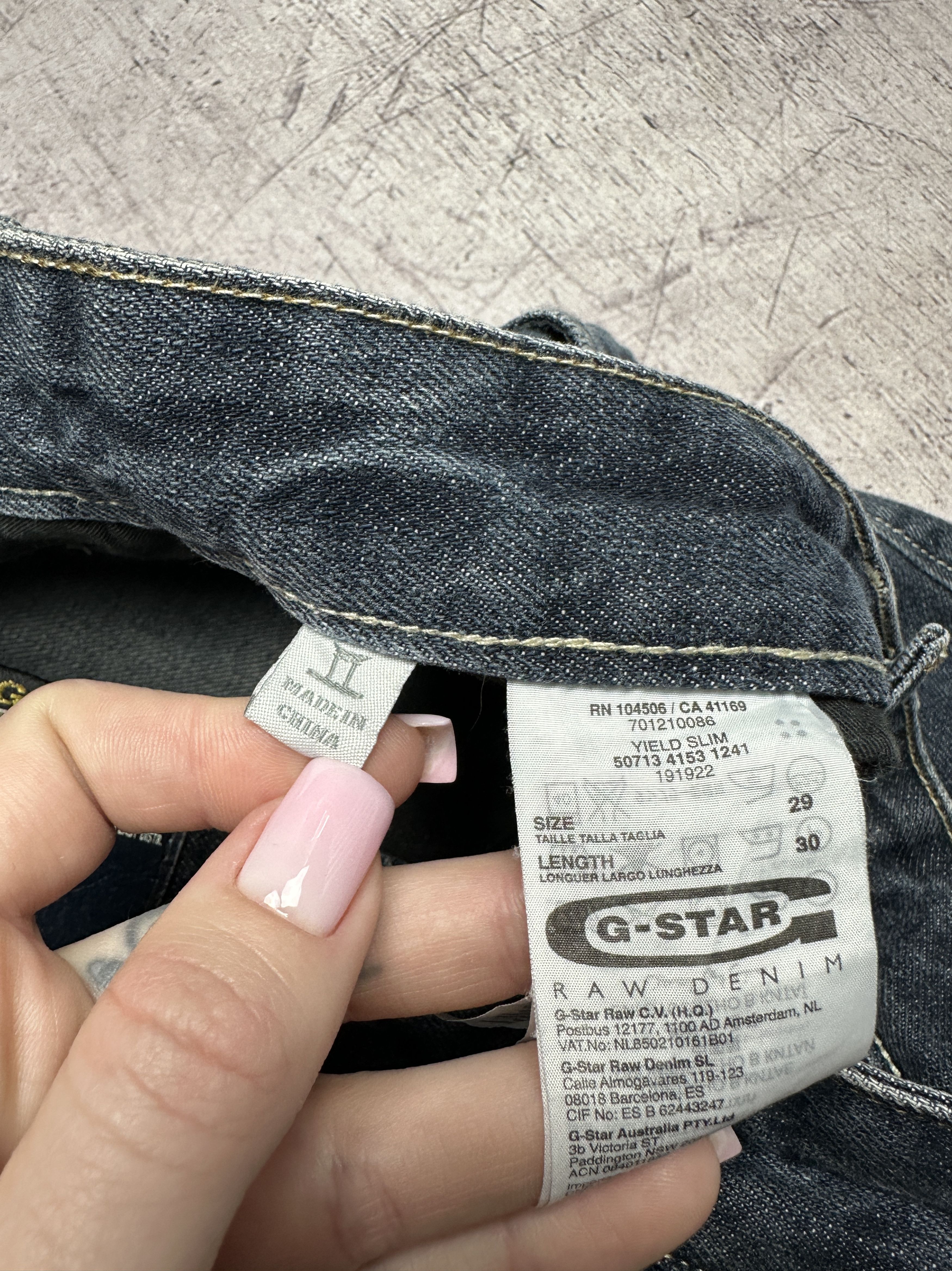 G-Star G Star Raw Mens Yield Slim Denim Pants Jeans Size US 29 - 4 Thumbnail