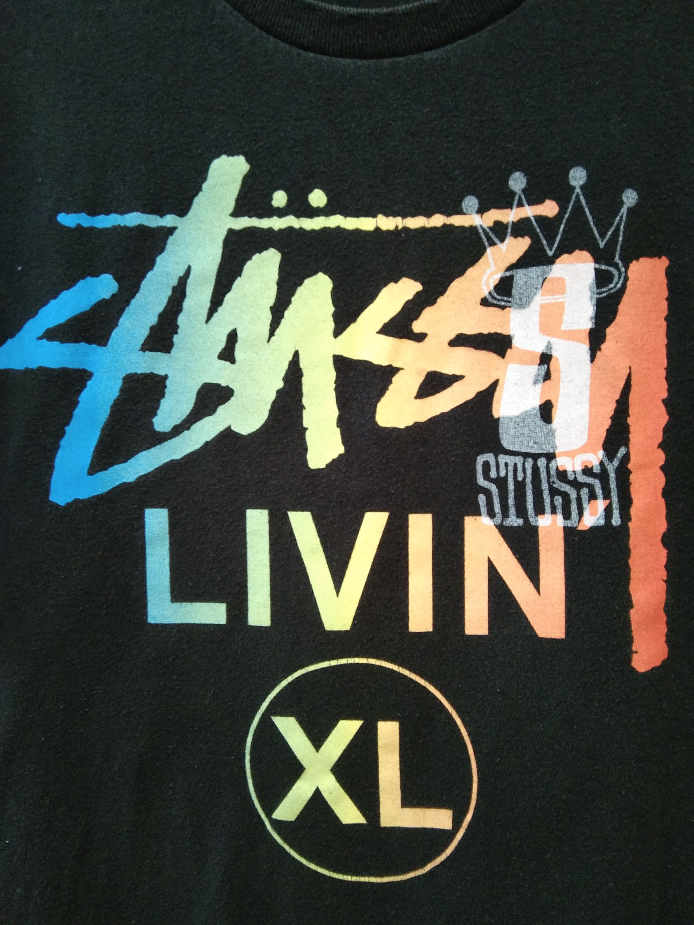 Stussy × Vintage VINTAGE STUSSY LIVIN XL T-SHIRT Size US M / EU 48-50 / 2 - 4 Thumbnail
