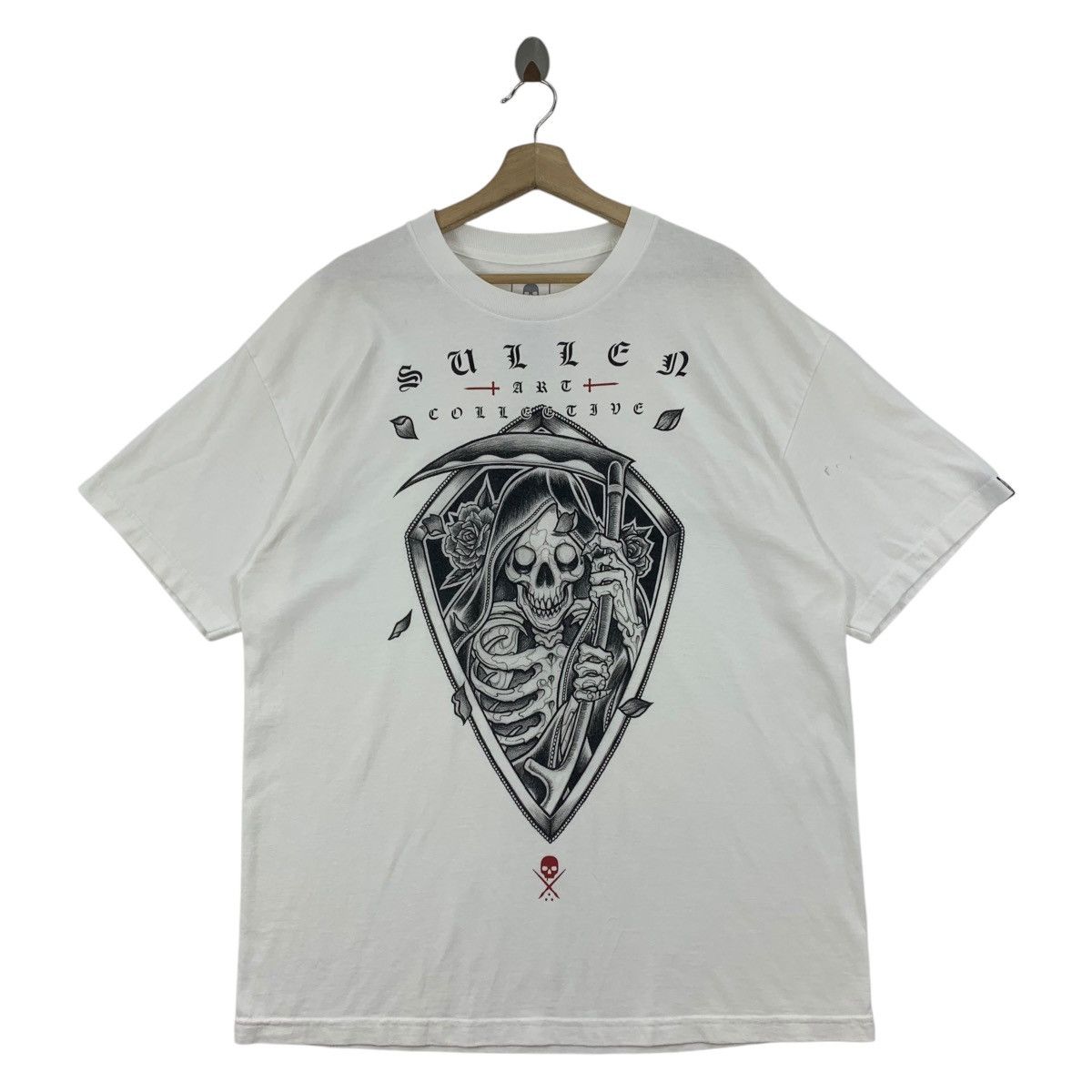 Vintage SULLEN ART collective skull printed tee shirt Size US XL / EU 56 / 4 - 1 Thumbnail