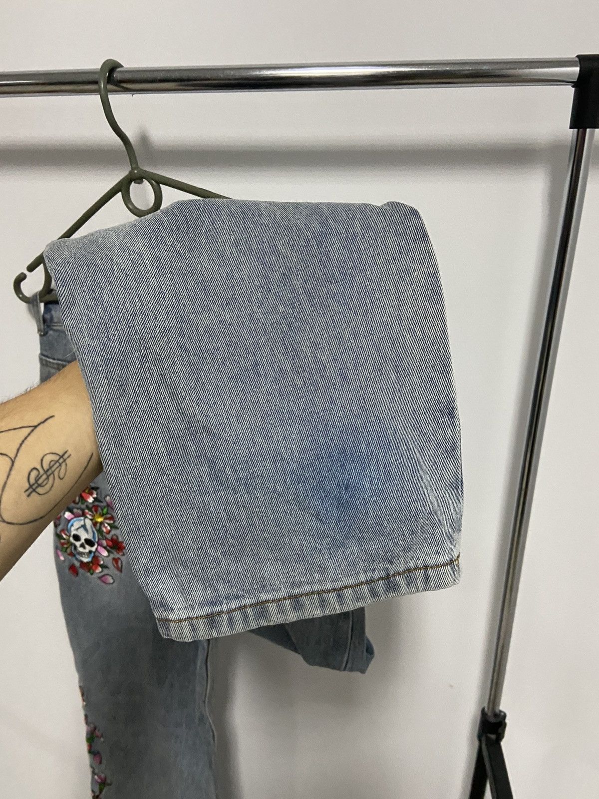 Ed Hardy Ed Hardy skull flower baggy jeans denim pants big logo Size US 28 / EU 44 - 9 Thumbnail