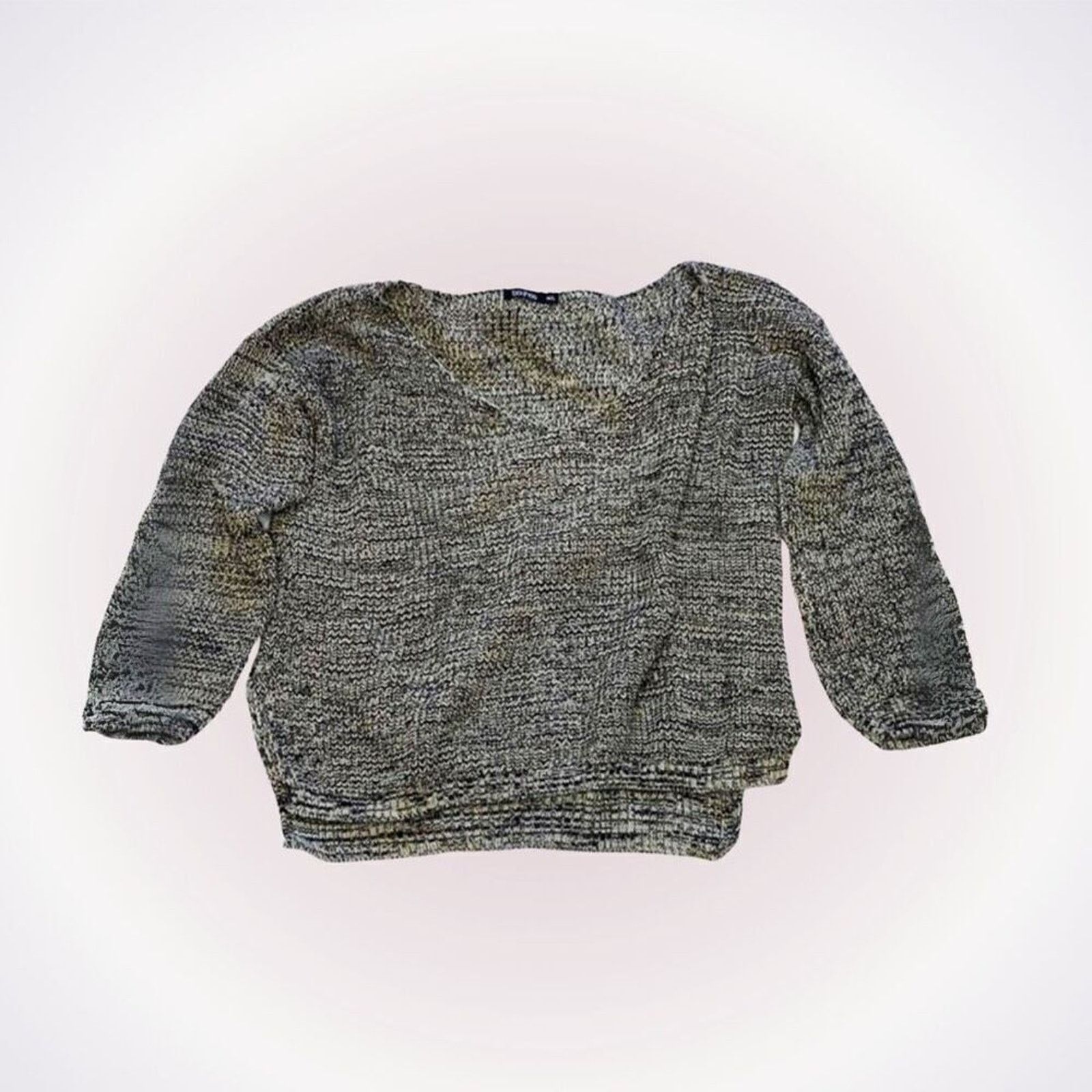 Boohoo Boohoo Oversized Neutral Knit V-Neck Sweater | Sz M/L Size M / US 6-8 / IT 42-44 - 1 Thumbnail