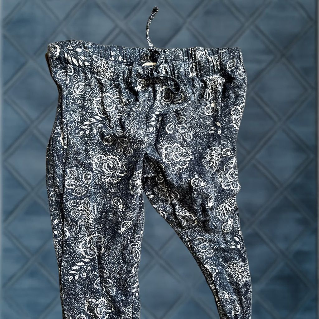 Lucky Brand Lucky Brand Pants Womens Lounge Drawstring Pockets Blue Floral Medium Size 32" / US 10 / IT 46 - 1 Thumbnail