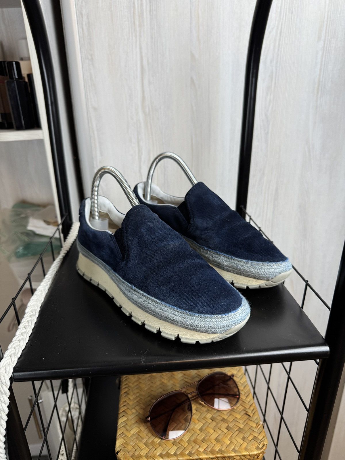 Prada Prada navy blue suede espadrilles sneakers Size US 8.5 / IT 38.5 - 7 Thumbnail