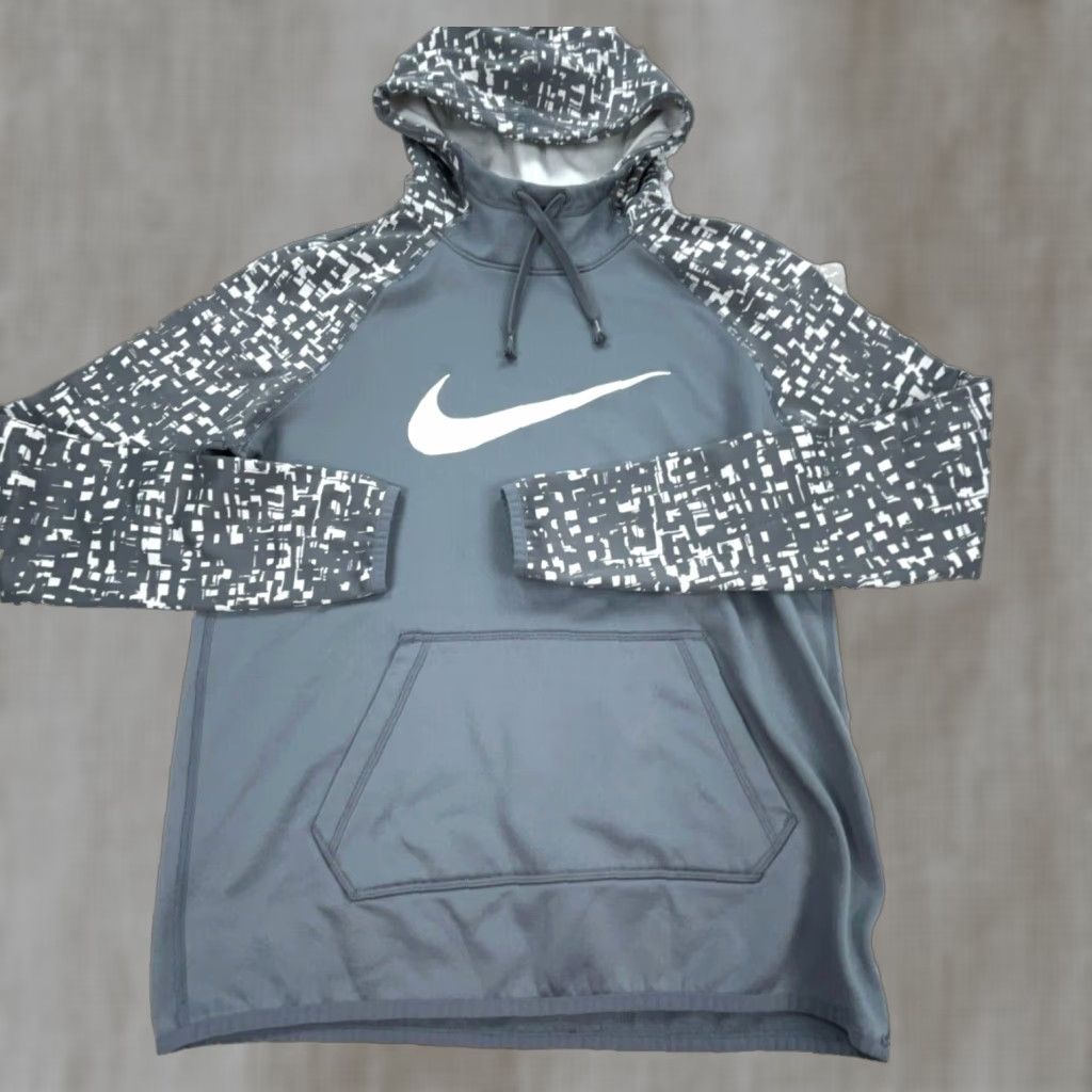 Nike Nike Hoodie Men Small Gray Dri Fit Geometric Camo Sweatshirt Performance Swoosh Size US S / EU 44-46 / 1 - 1 Thumbnail